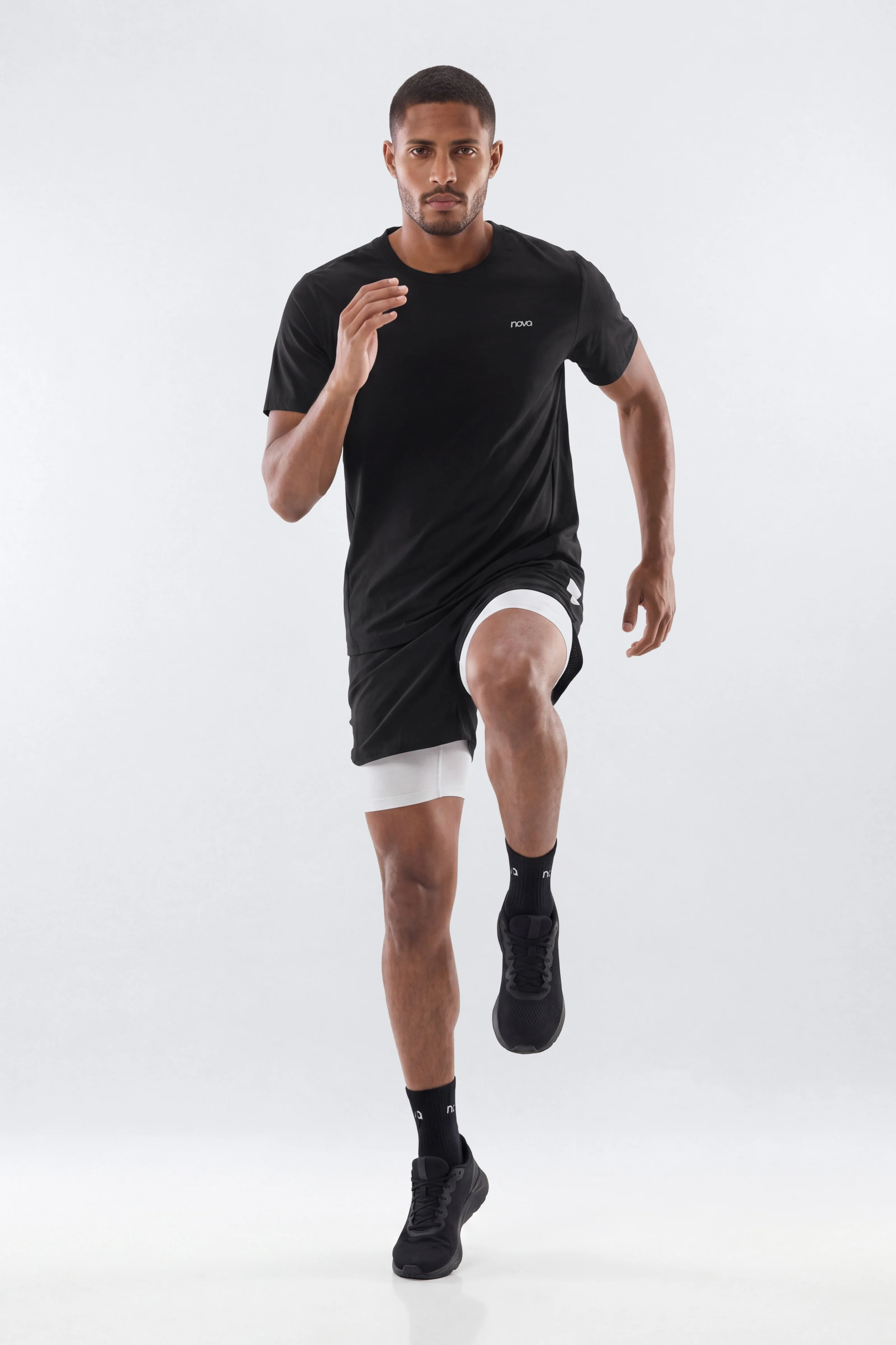 Lightweight Short Sleeve Running Tee - Black - Image 3