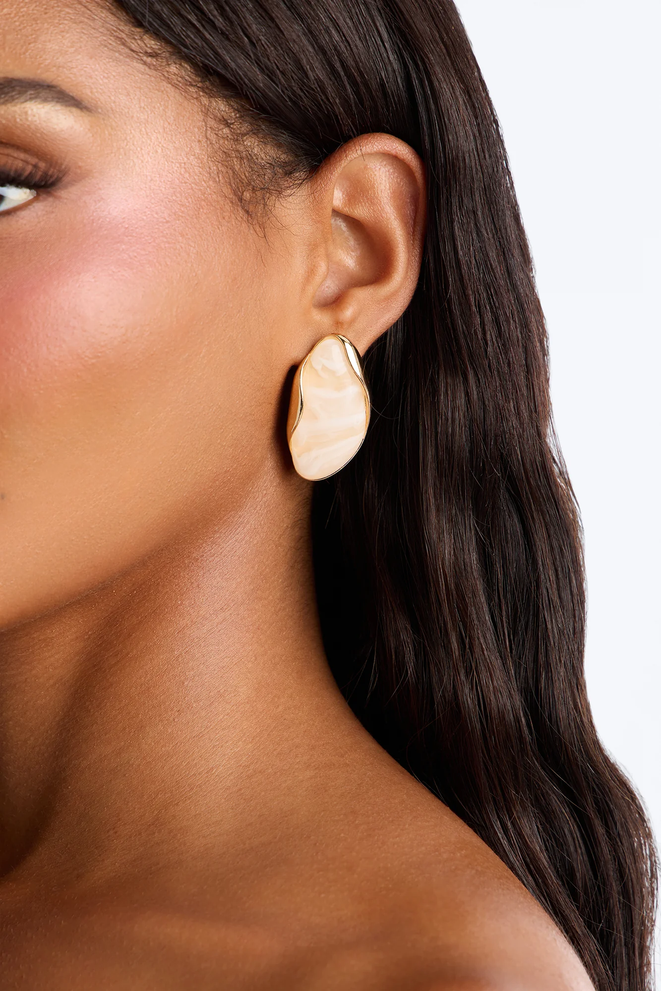 Liliana Oversized Jeweled Stud Earrings - Gold/combo