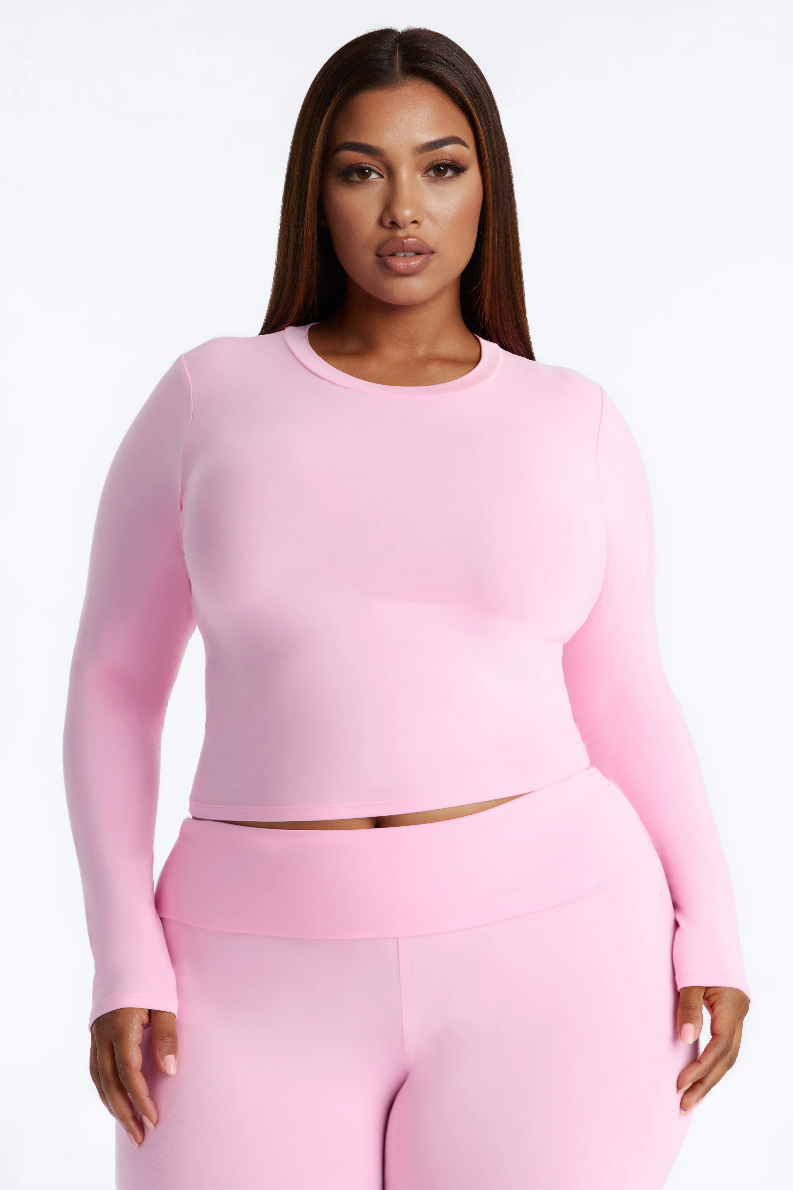 Lily Foldover Pant Set - Pink - Image 6
