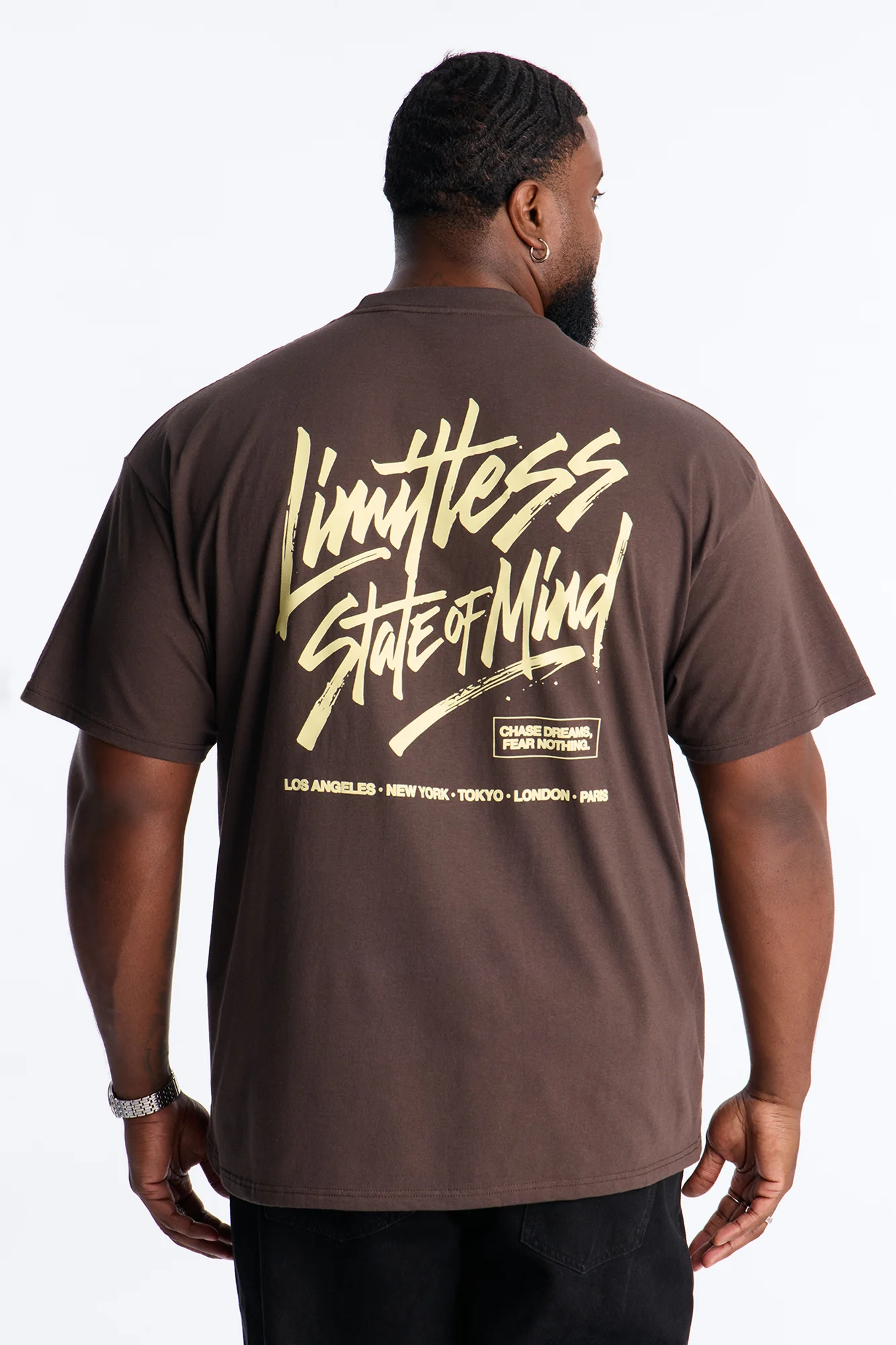Limitless State Of Mind Oversized Short Sleeve Tee - Brown - Image 5