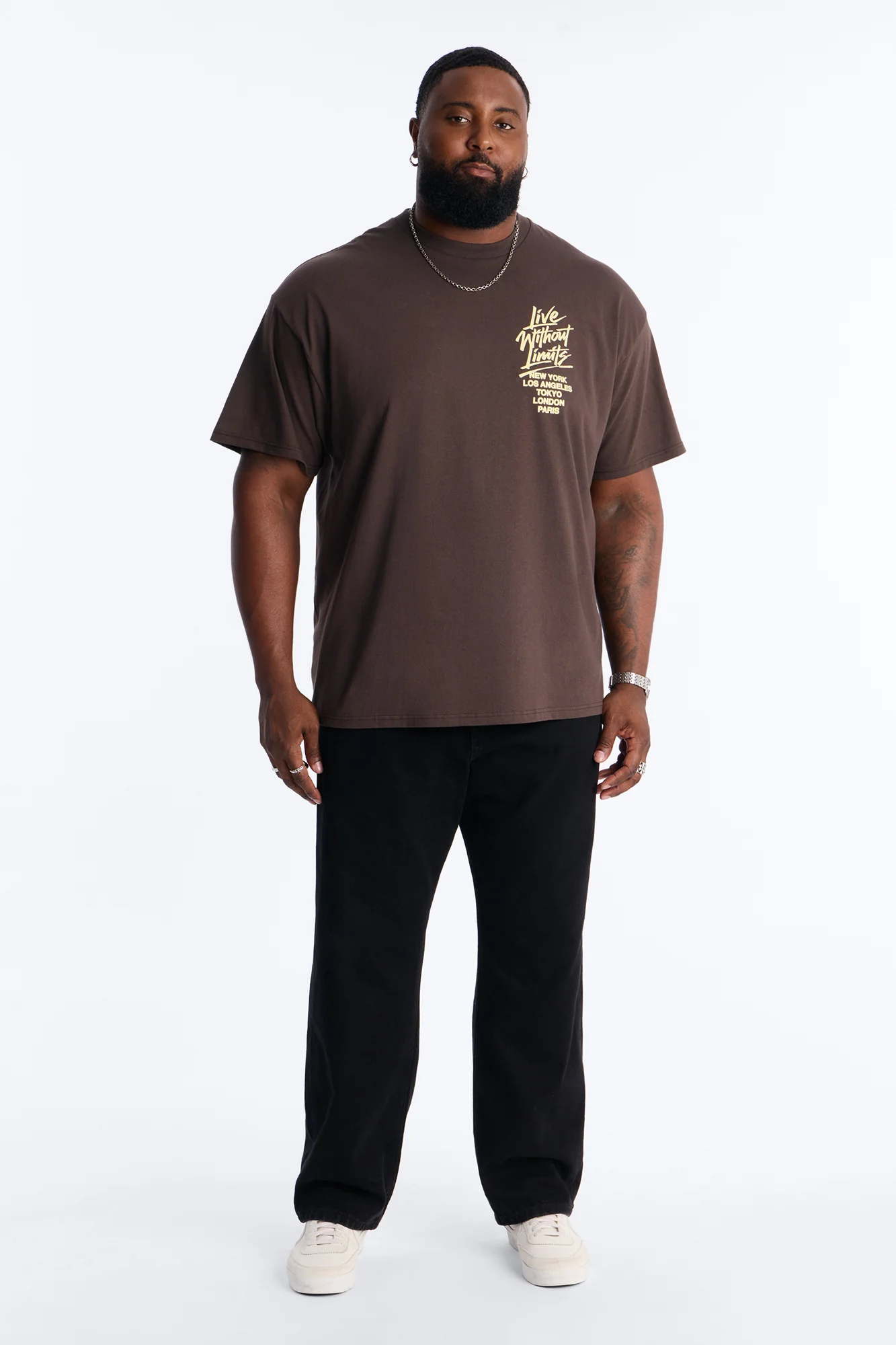 Limitless State Of Mind Oversized Short Sleeve Tee - Brown - Image 6