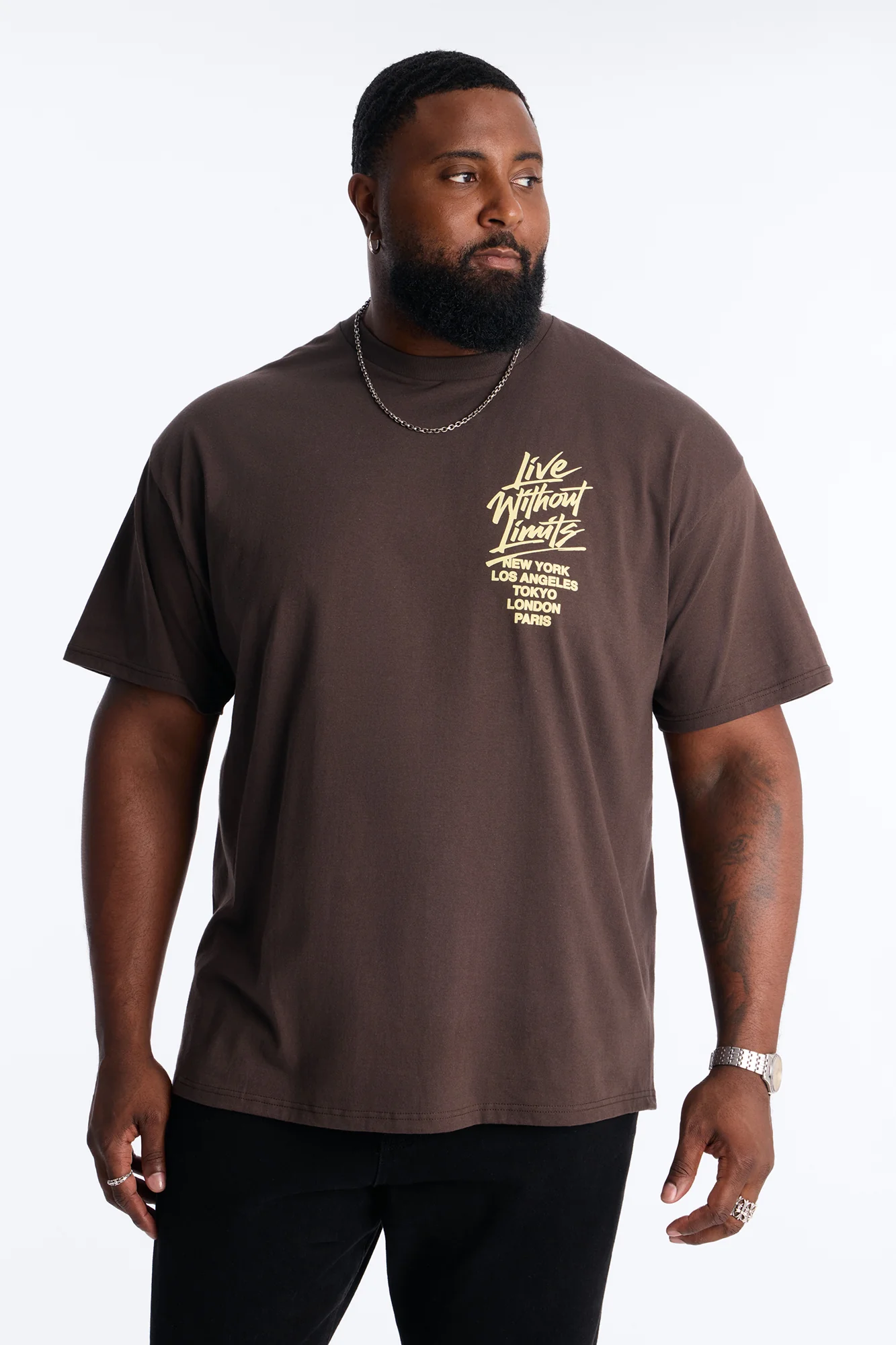 Limitless State Of Mind Oversized Short Sleeve Tee - Brown - Image 8