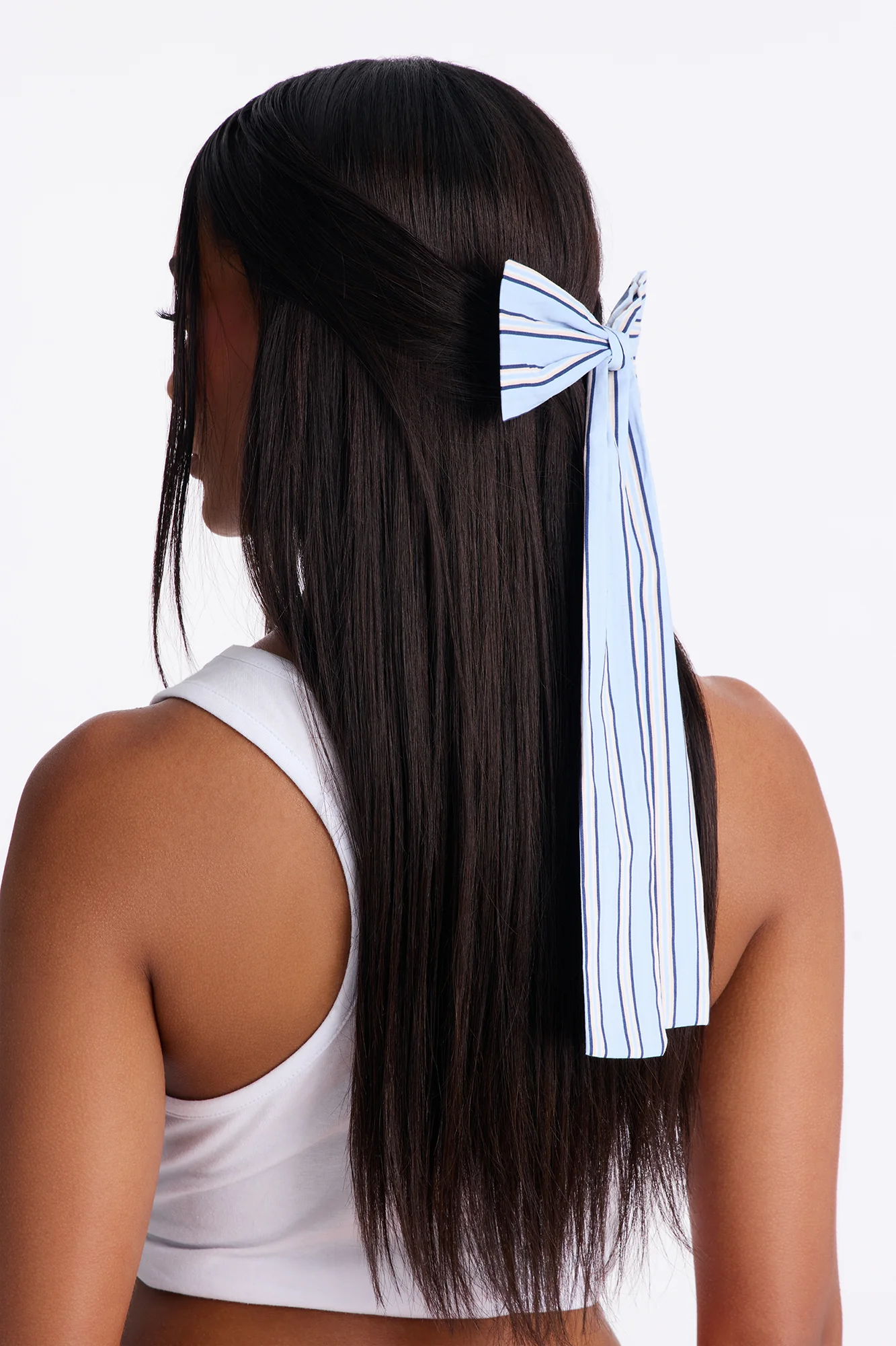 Line Up Bow Hair Clip - Blue/combo - Image 2