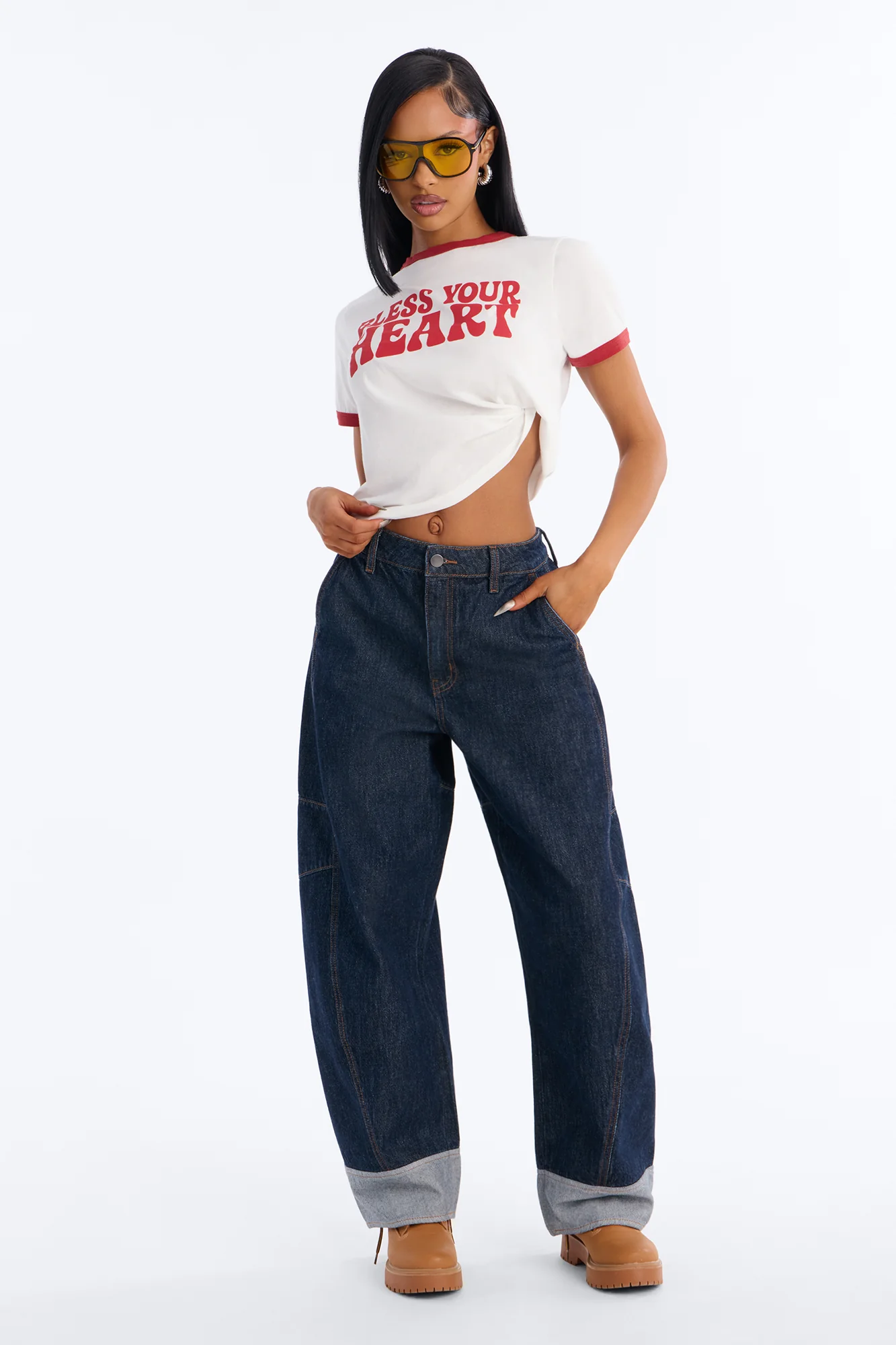 Liora Loose Fit Jeans - Dark Wash