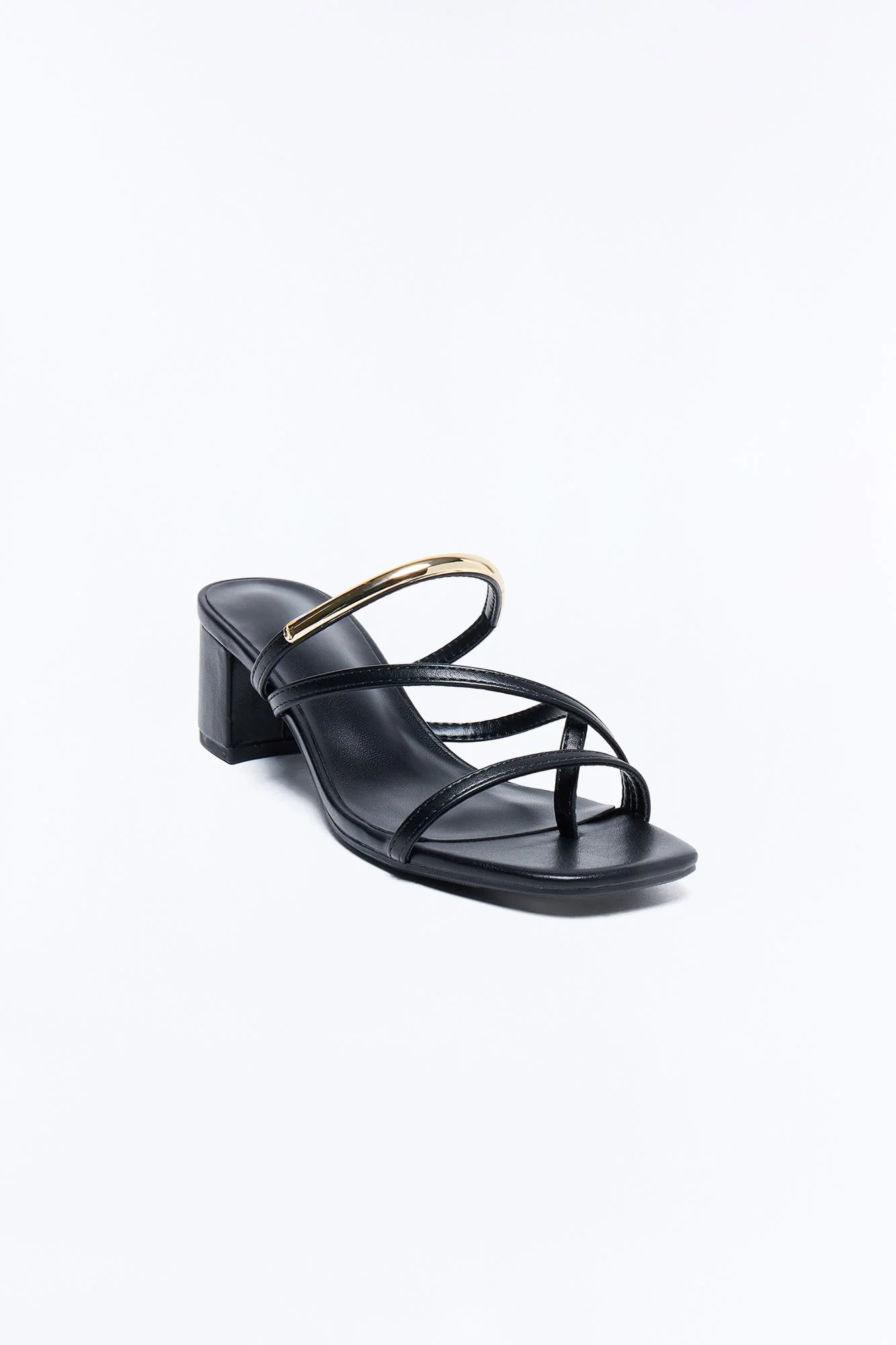 Livia Block Heel Mules - Black - Image 2
