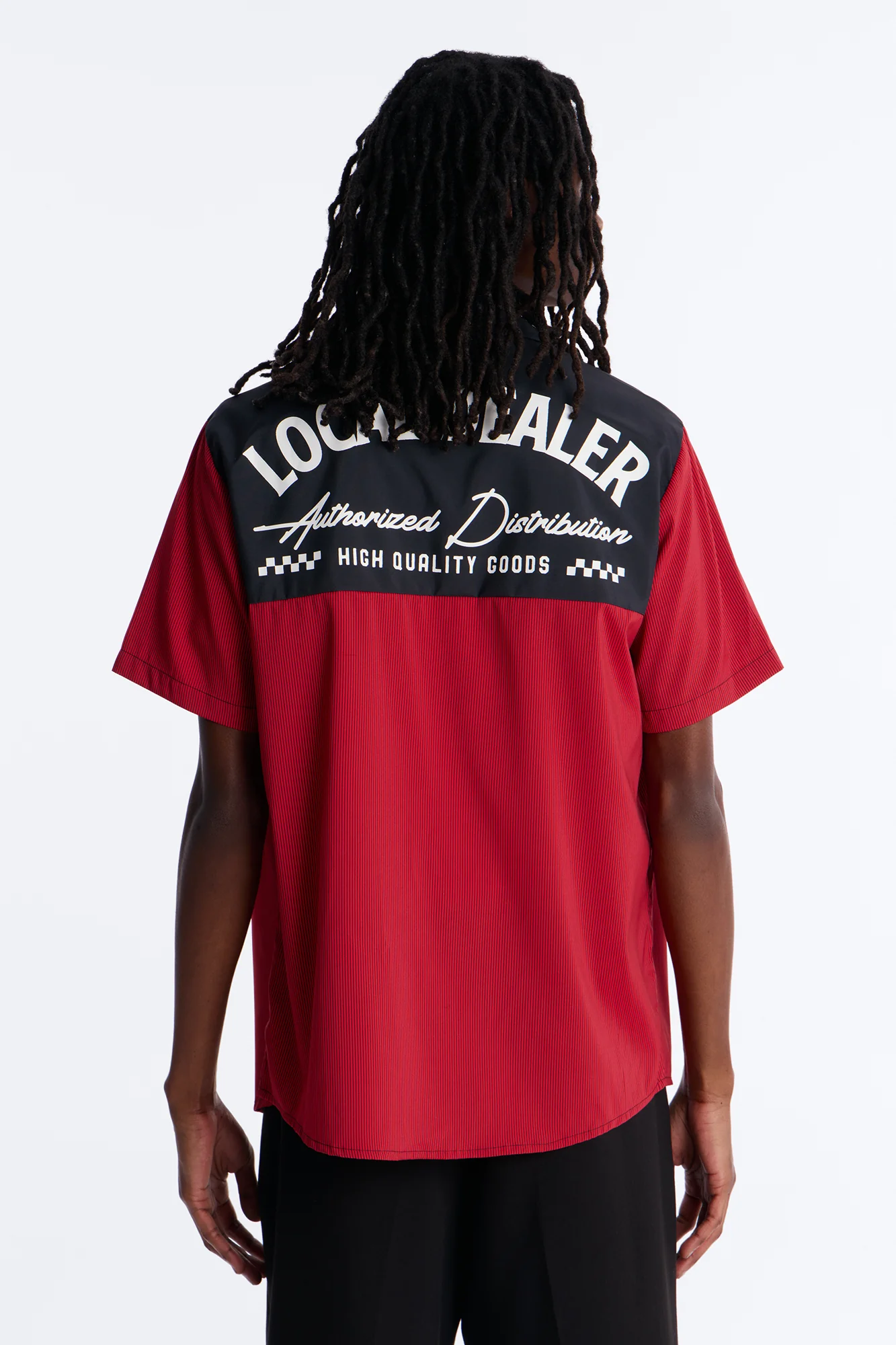 Local Dealer Striped Button Up Shirt - Red - Image 4