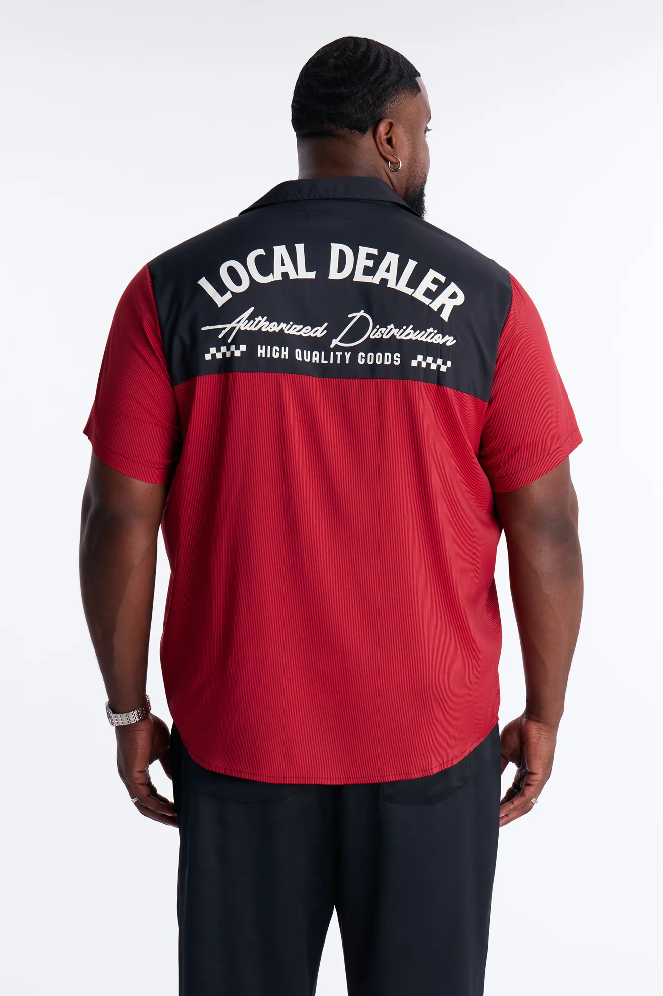 Local Dealer Striped Button Up Shirt - Red - Image 8