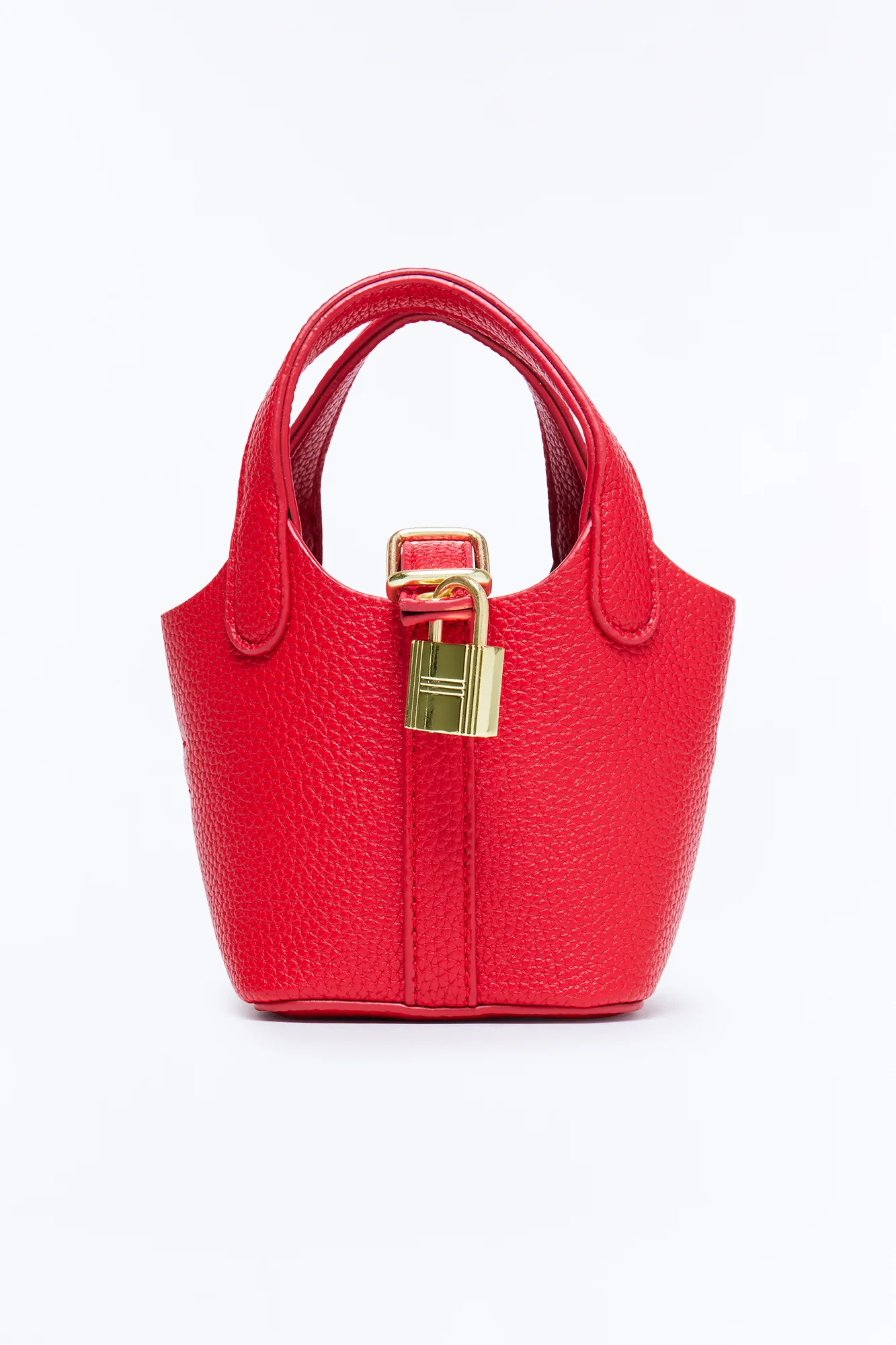 Lock Your Heart Faux Leather Mini Satchel - Red - Image 3