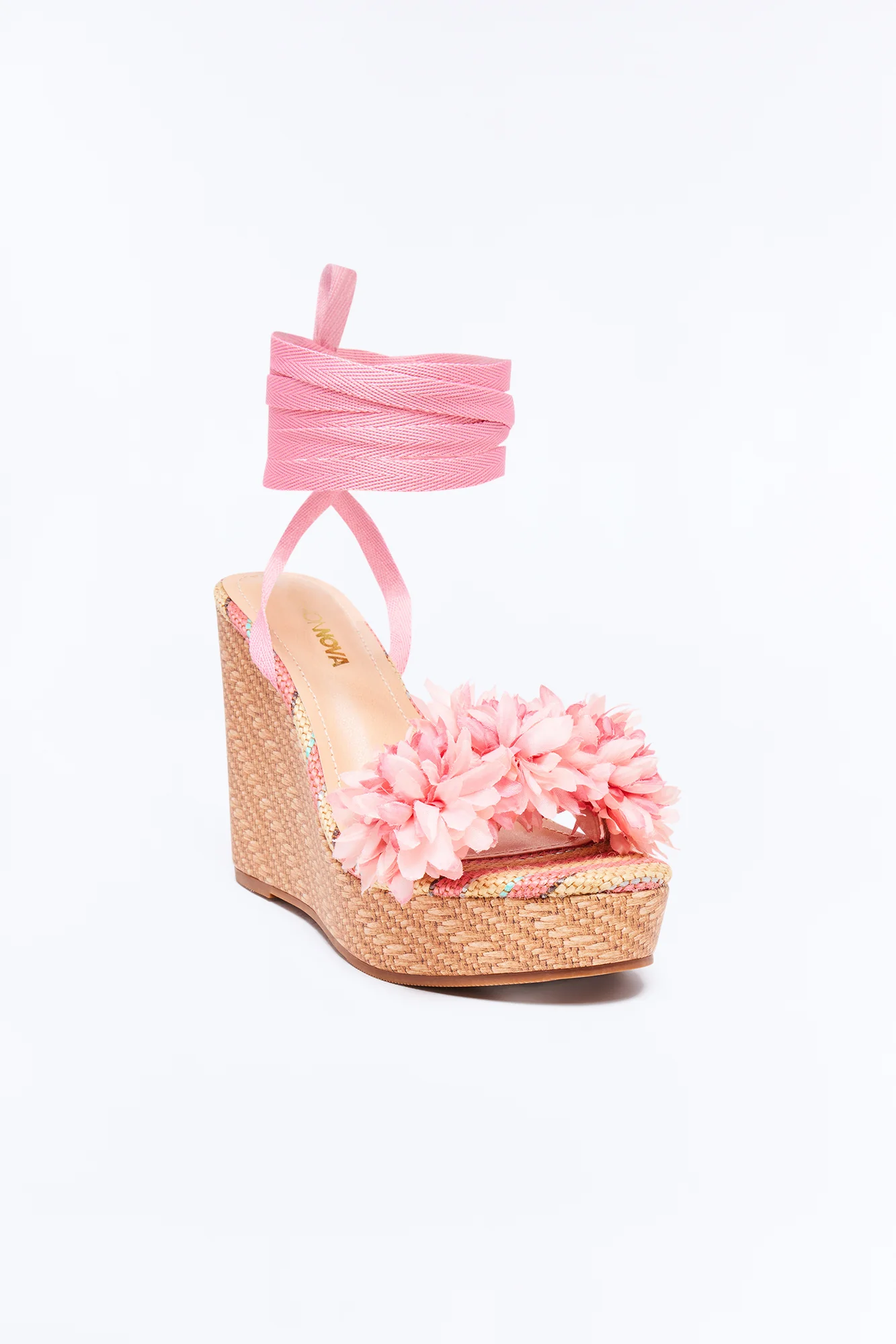 Lomie Flower Wrap Up Wedges - Pink - Image 4