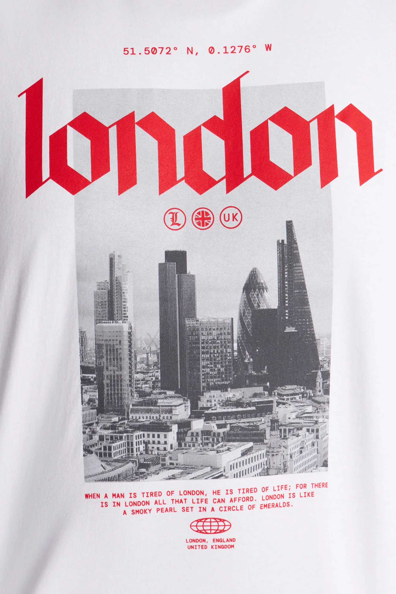 London Short Sleeve Tee - White - Image 6