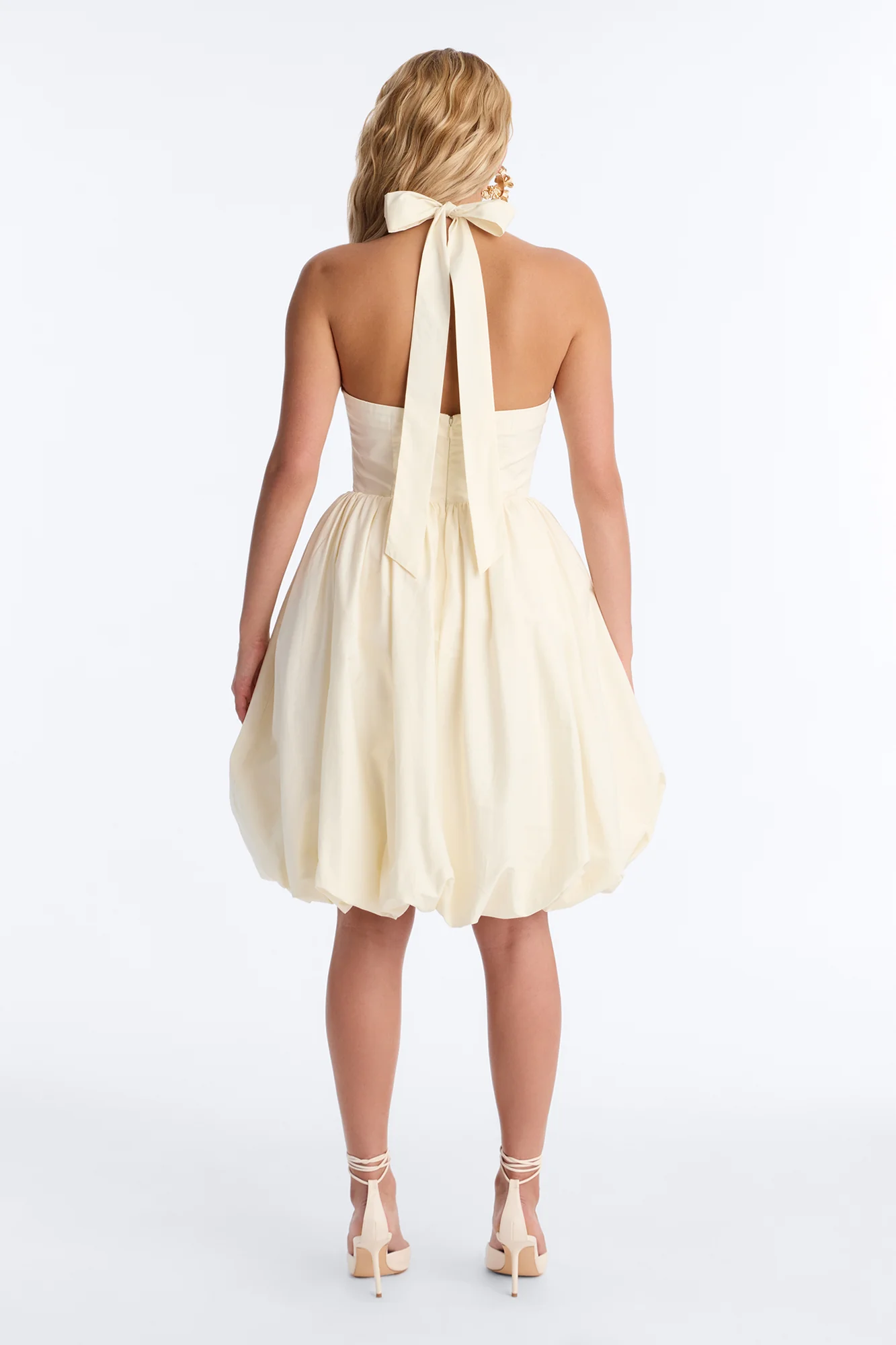 Lori Cutie Poplin Midi Dress - Off White - Image 4