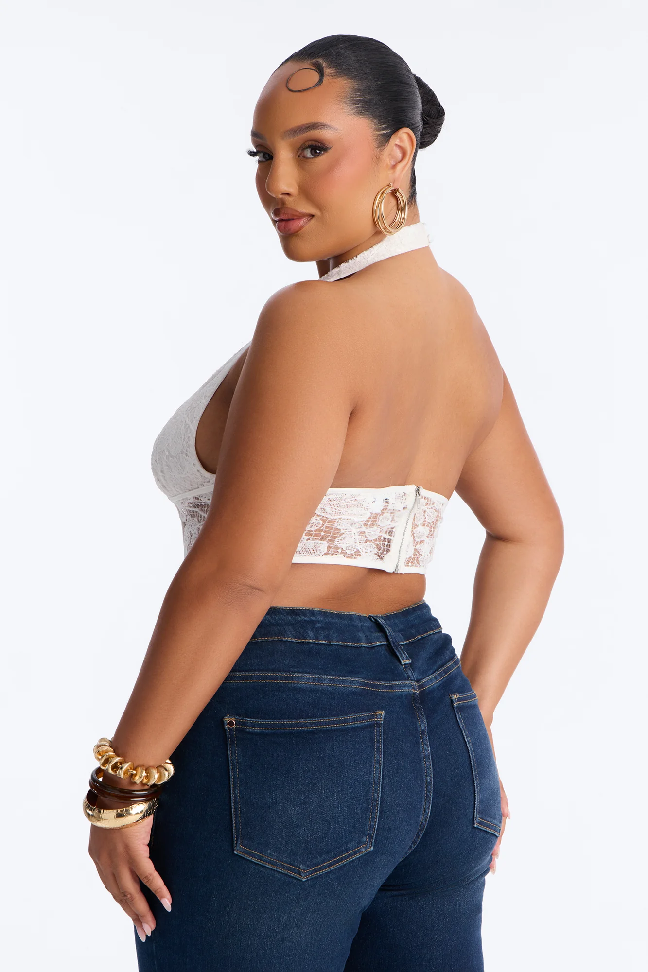 Lost In The City Lace Corset - White - Image 8