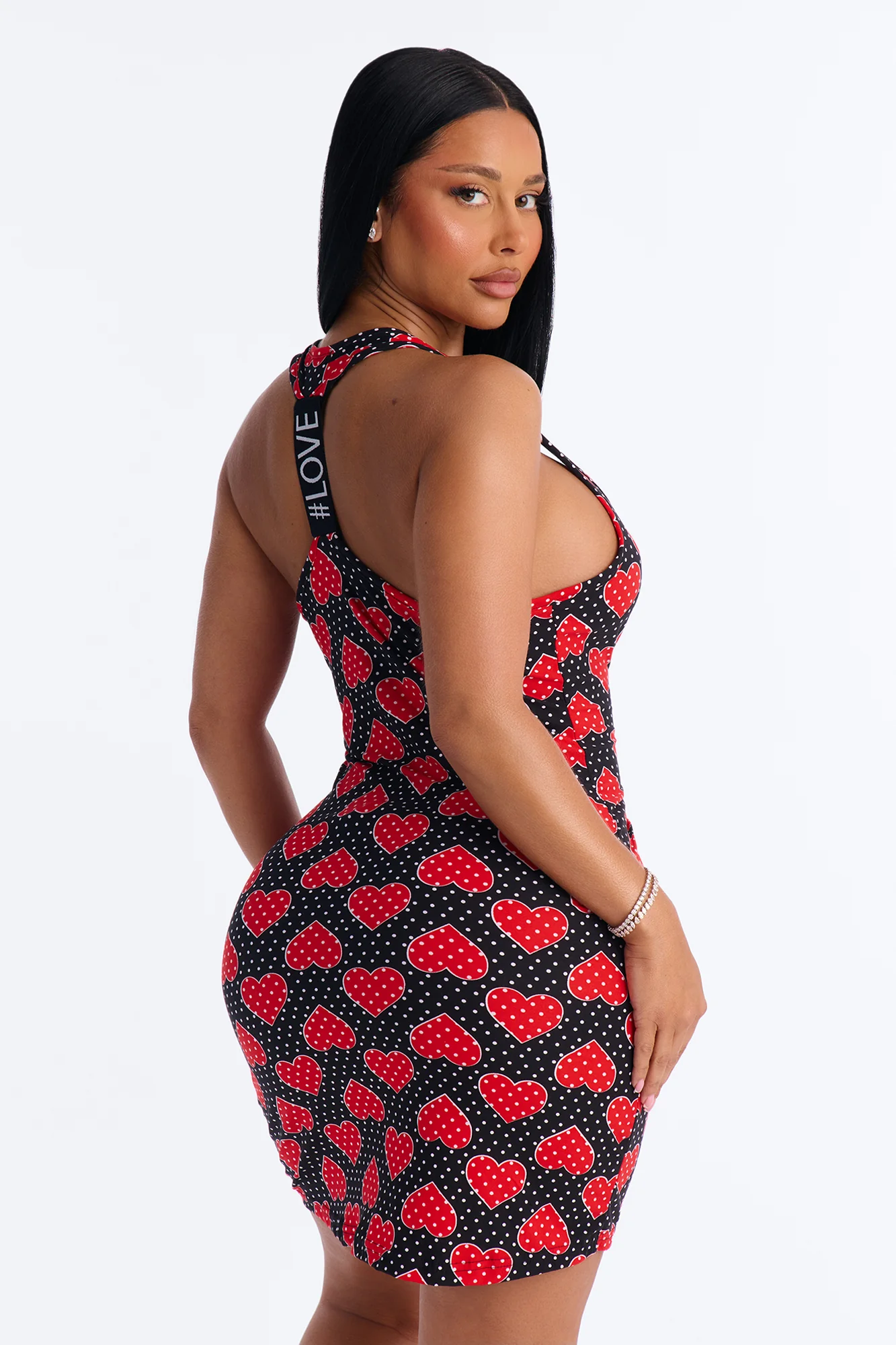 Love Me Some Sleep Heart PJ Sleep Dress - Pink/combo - Image 3