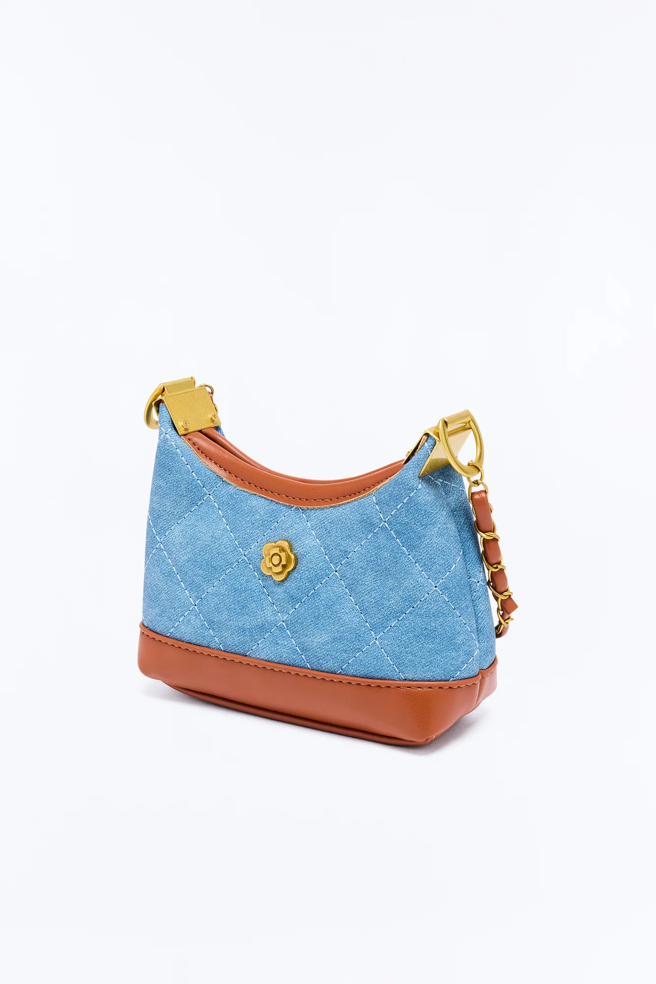 Love On The Run Faux Leather Crossbody Bag - Denim - Image 3