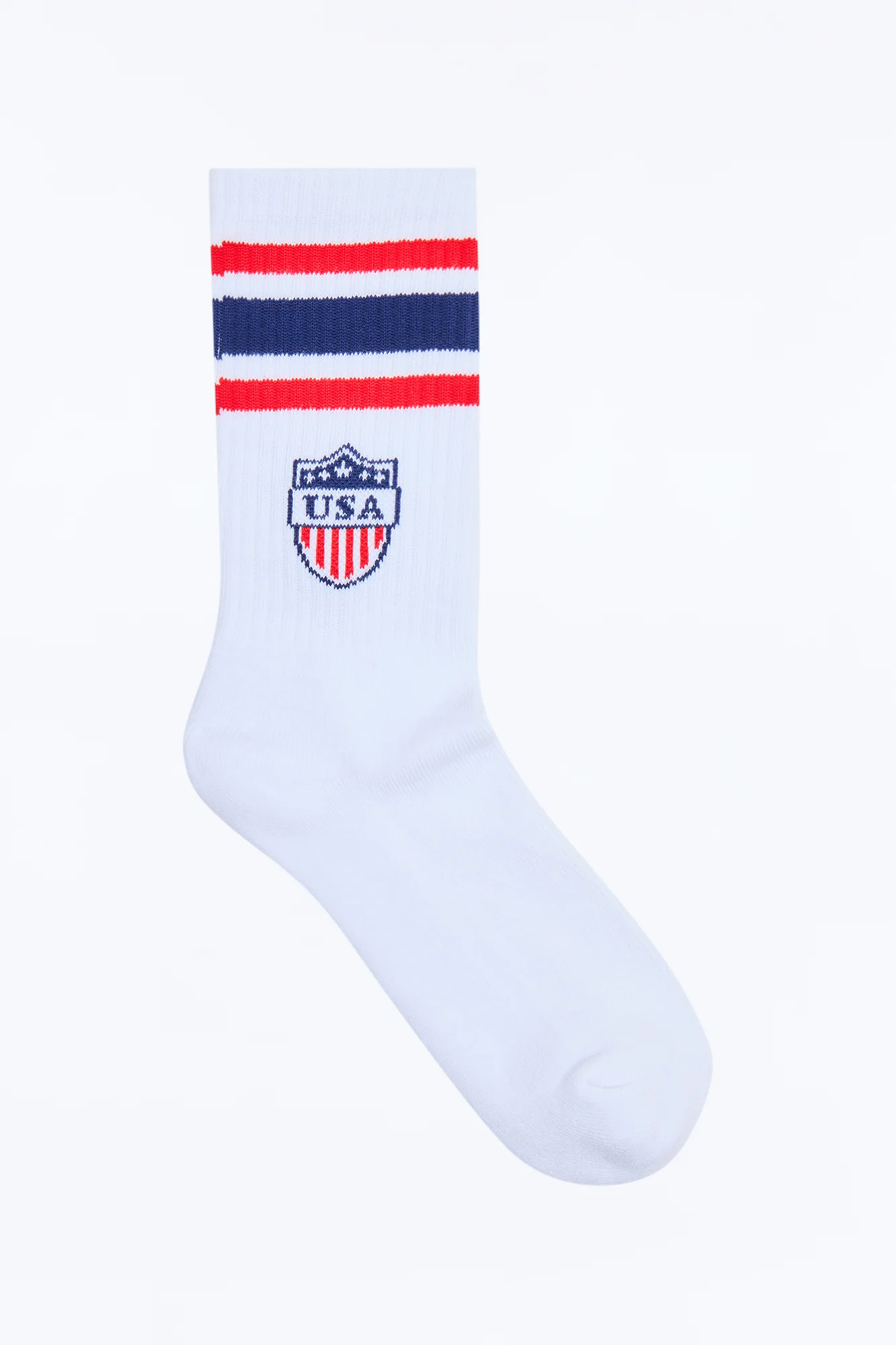 Love USA Crew Socks - White/combo - Image 3
