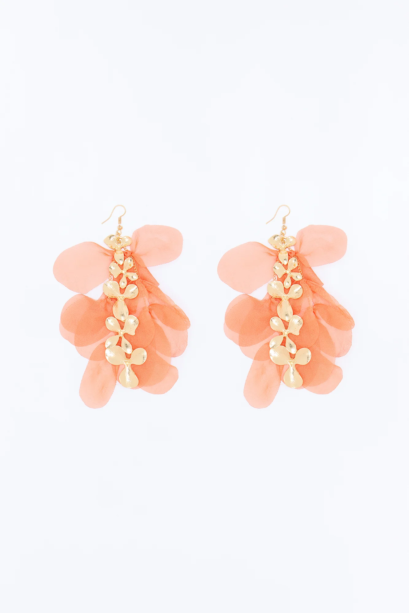 Loved You Floral Drop Earrings - Orange - Image 3