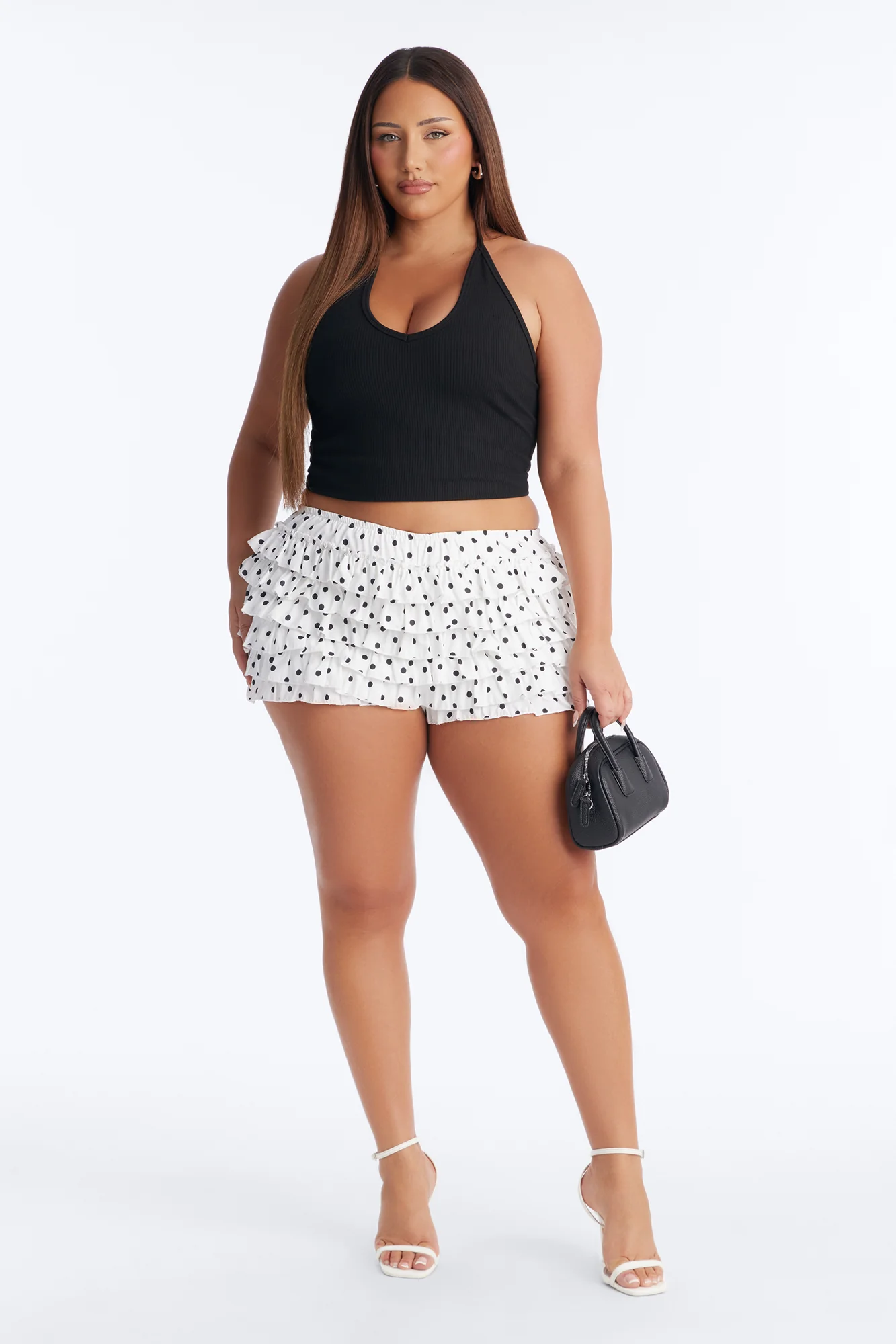 Lovely Day Polka Dot Bloomer Short - White/Black - Image 4