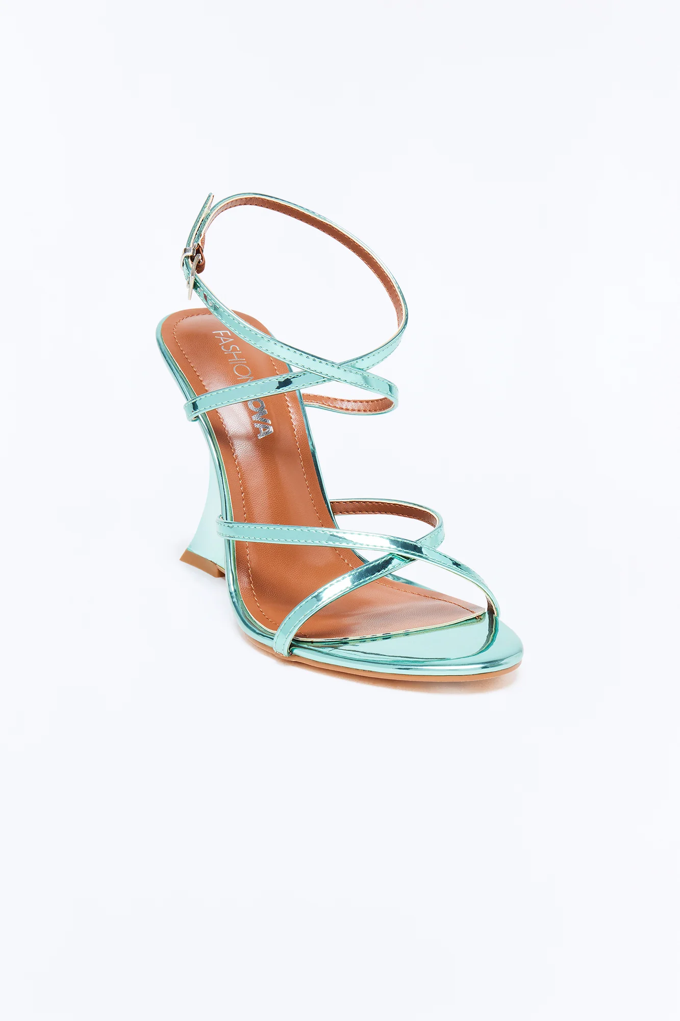 Lowen Ankle Strap Wedges - Green - Image 2