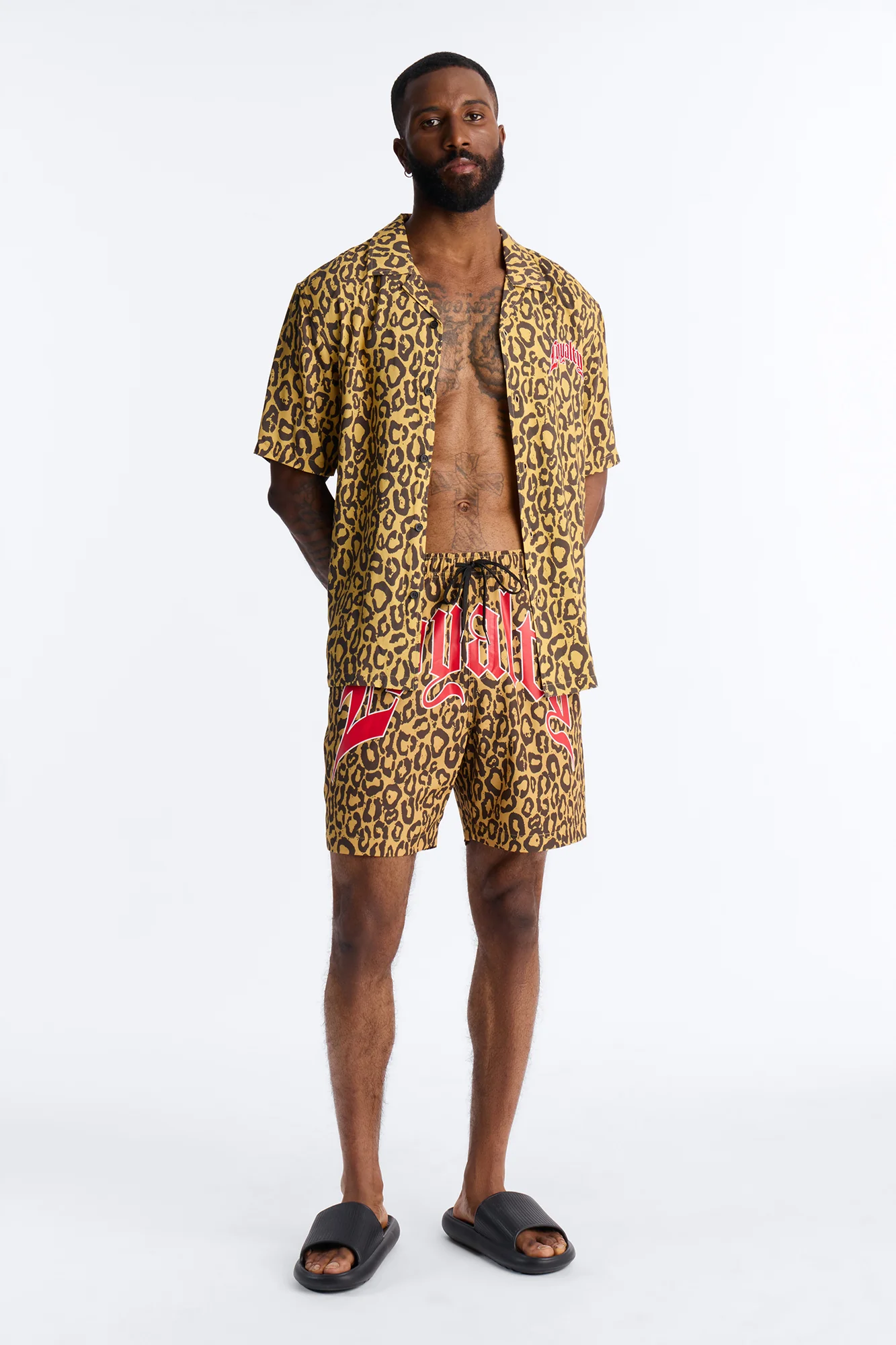 Loyalty In The Wild Swim Trunk 7″ - Leopard - Image 2