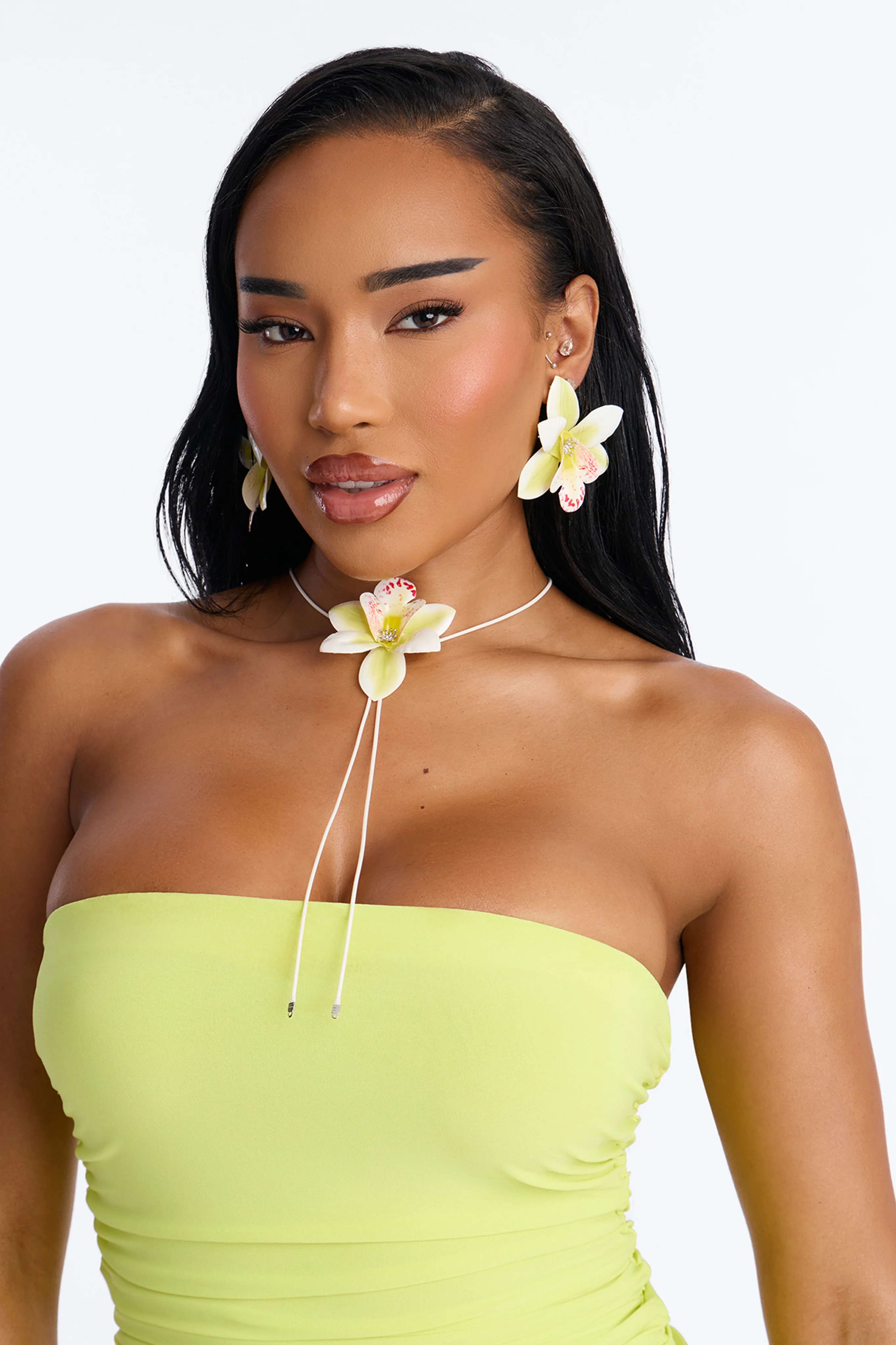 Luau Nights Necklace And Earring Set - White/combo - Image 2