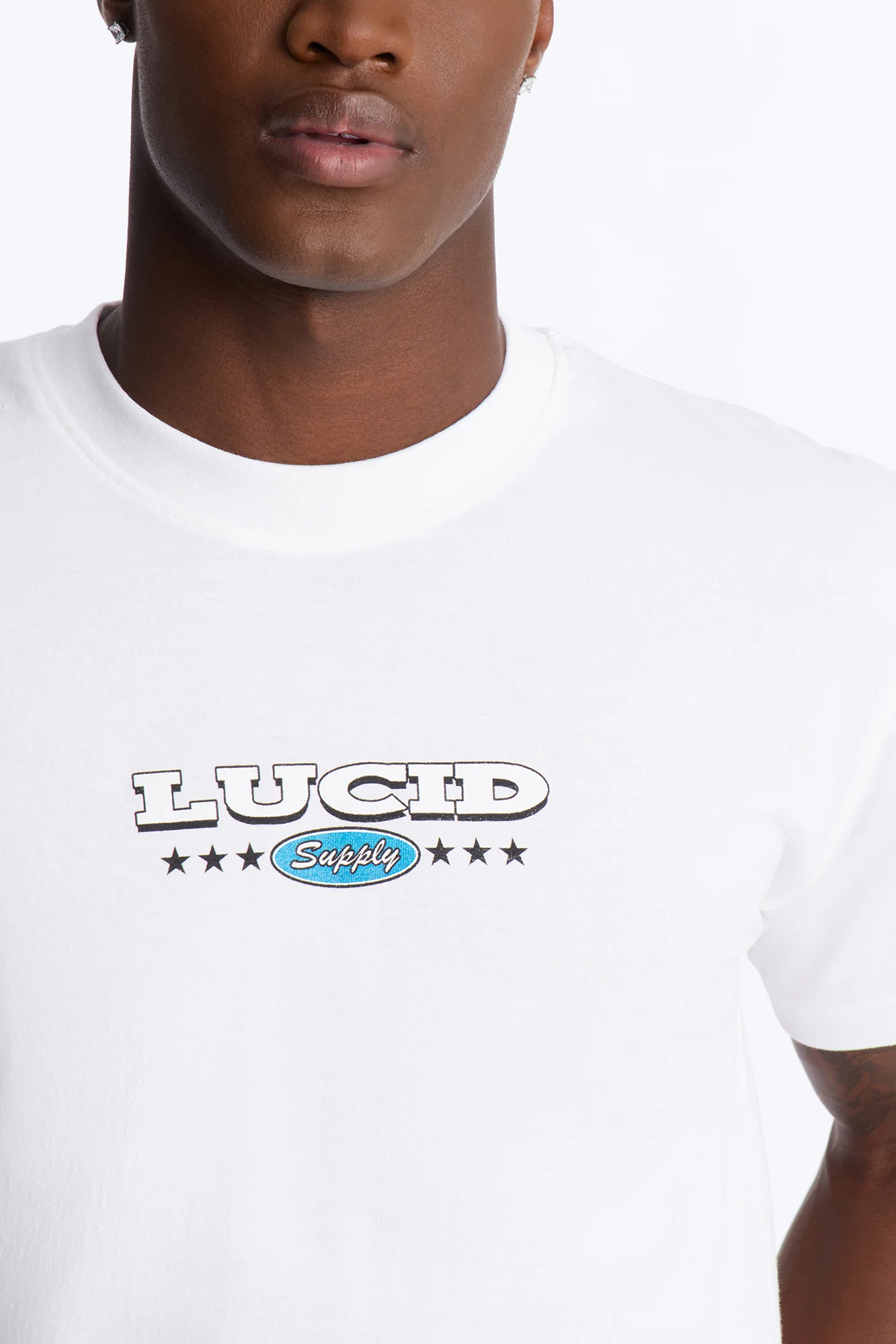 Lucid Supply Cans Oversized Short Sleeve Tee - White - Image 3