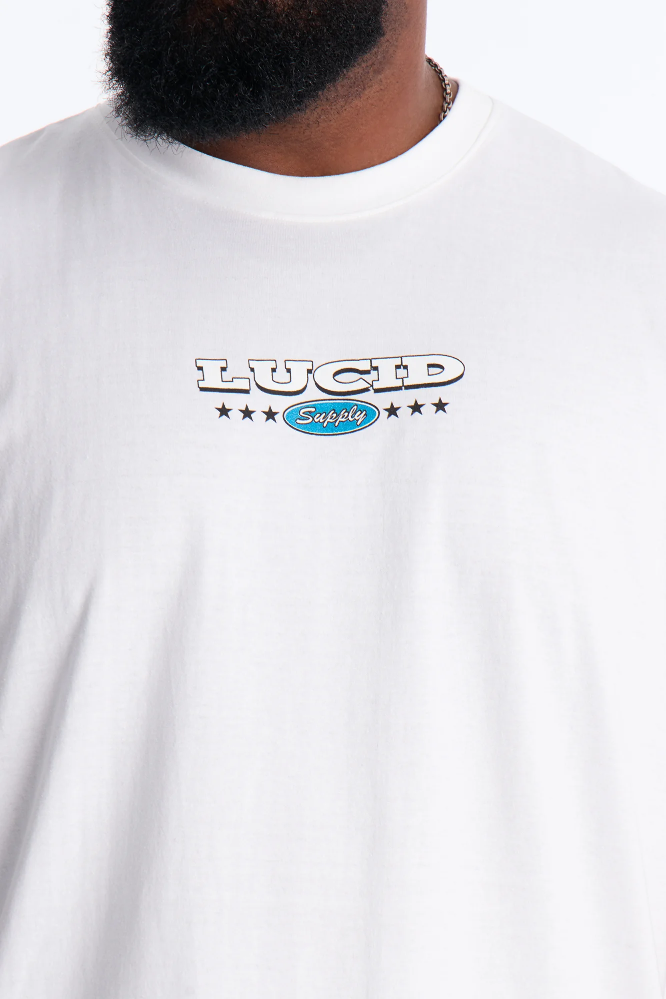 Lucid Supply Cans Oversized Short Sleeve Tee - White - Image 7