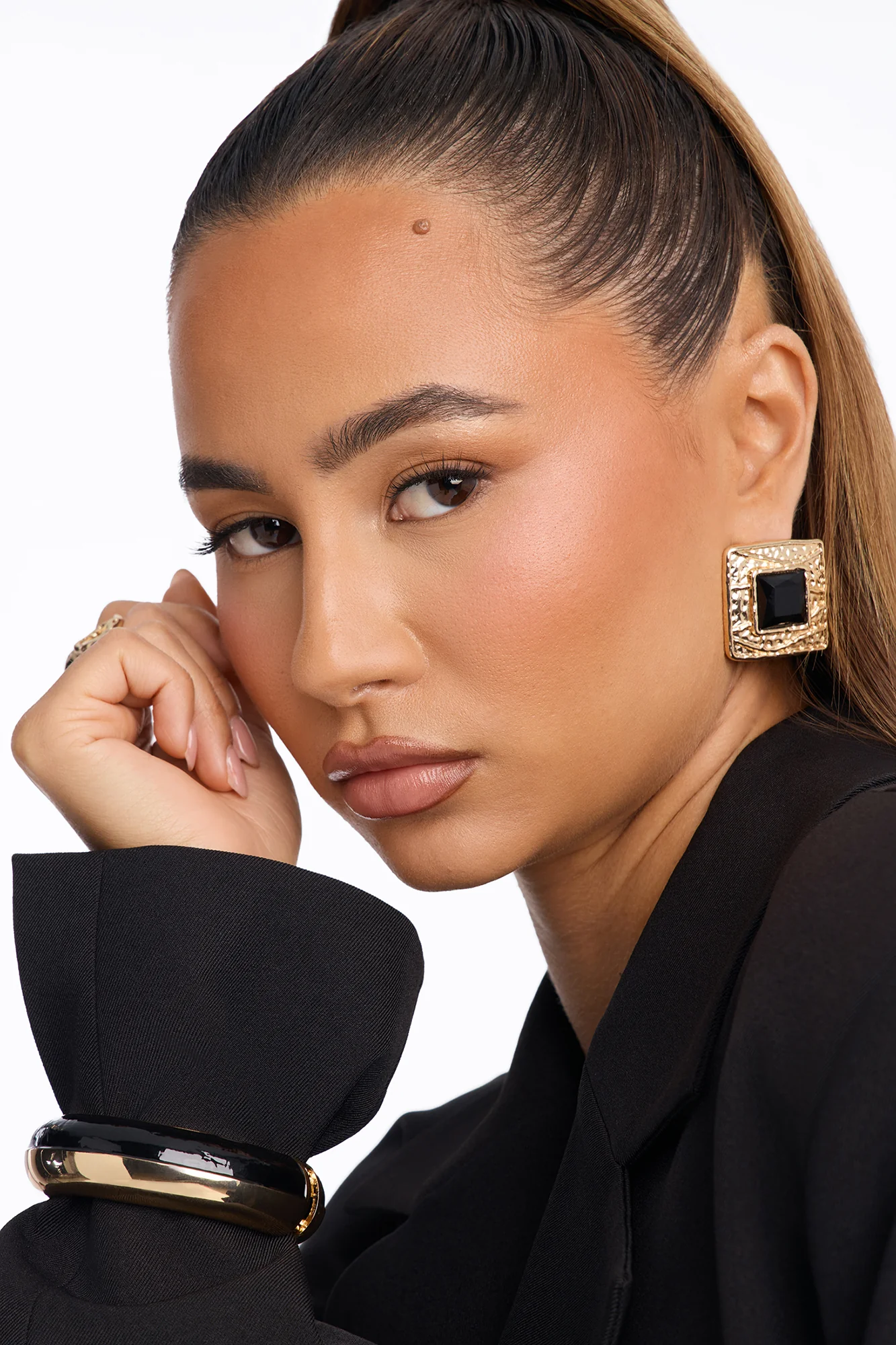 Lust And Desire Earrings - Gold/Black - Image 2
