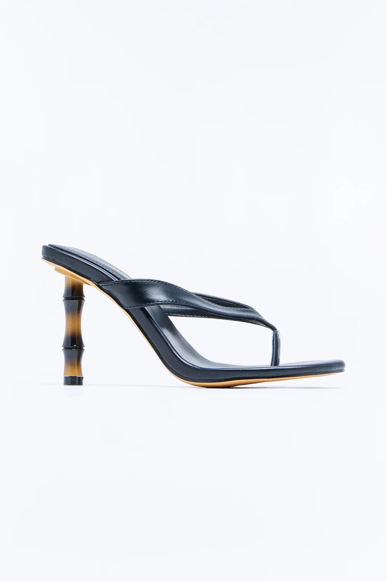 Madder Stiletto Thong Heels - Black