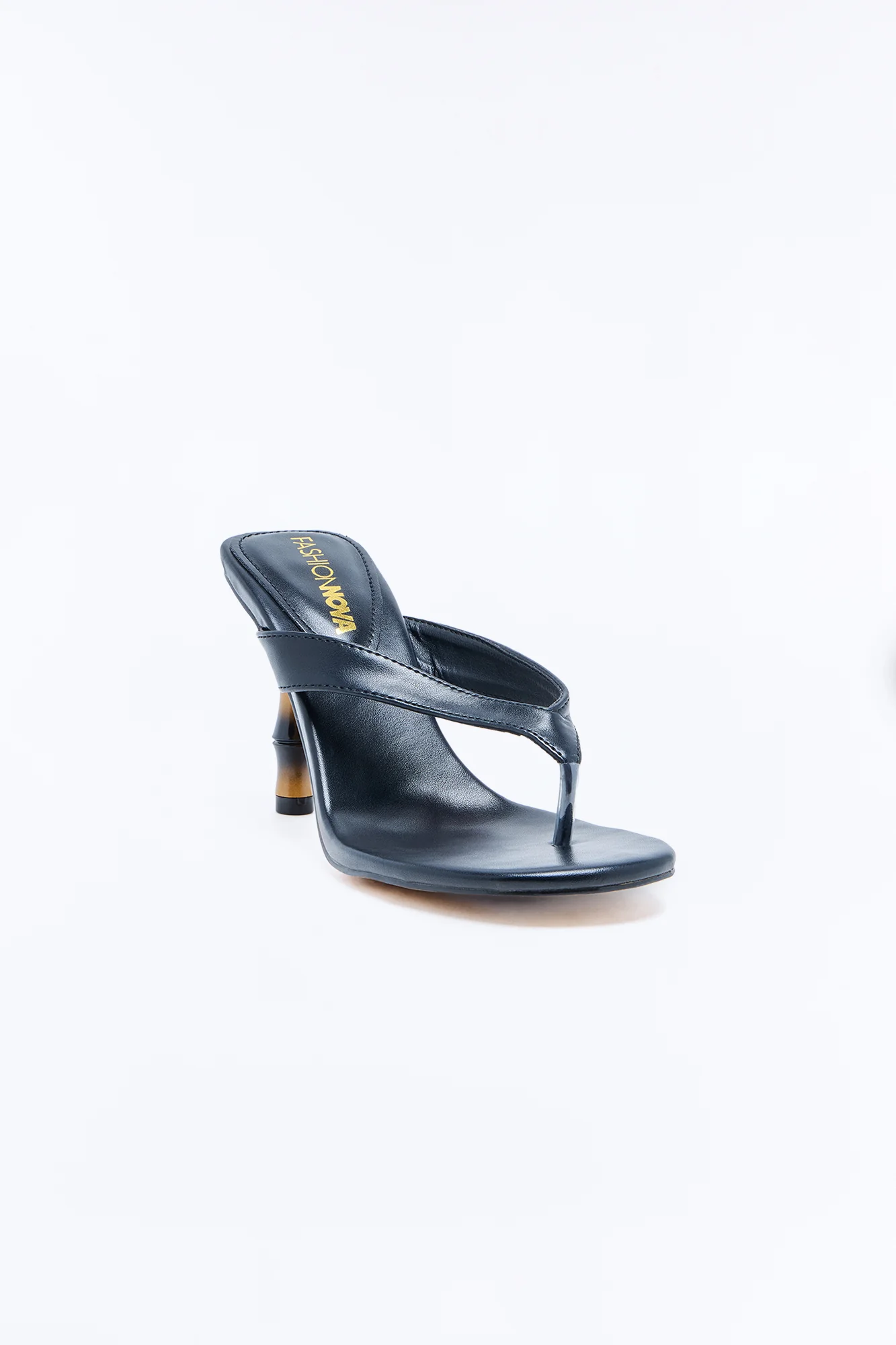 Madder Stiletto Thong Heels - Black - Image 2