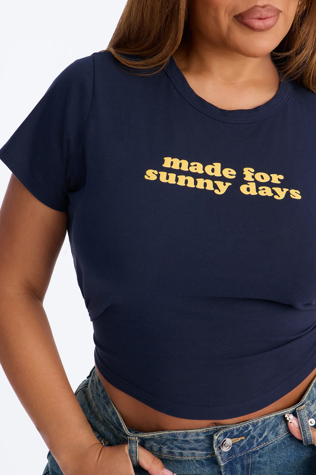 Made For Sunny Days Baby Tee - Navy/combo - Image 7
