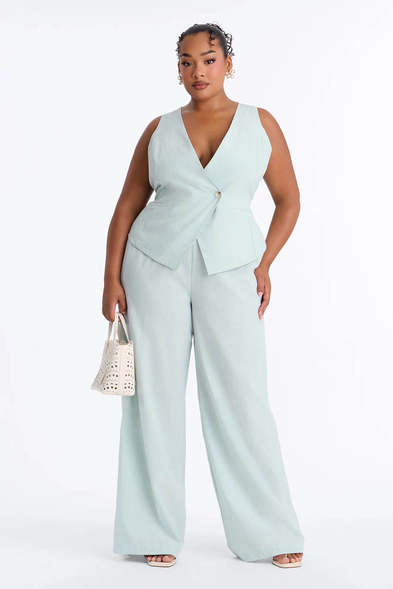 Madison Executive Linen Pant Set - Sage - Image 5