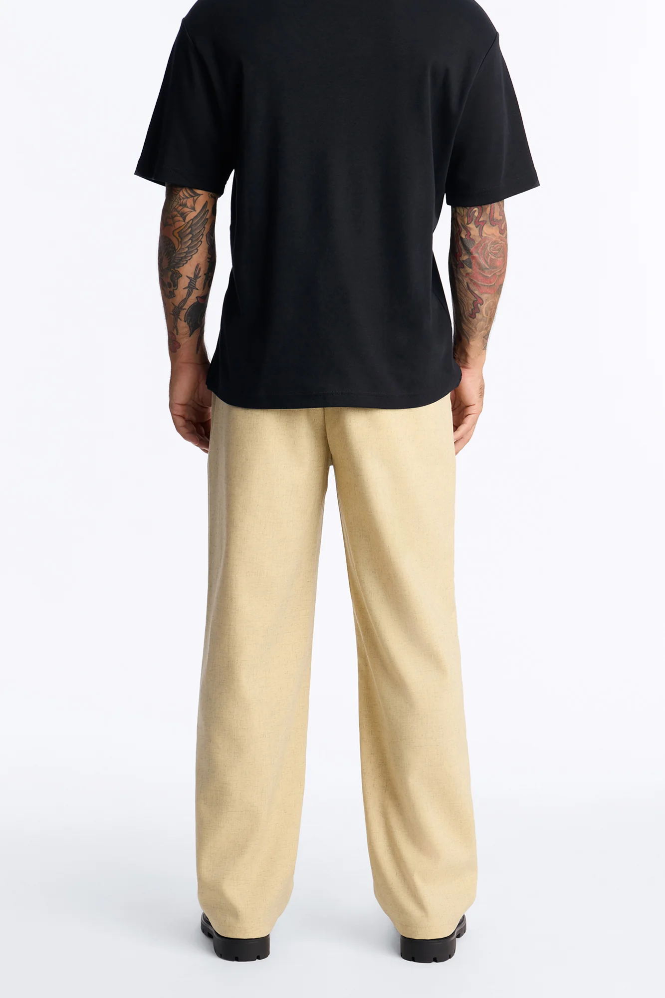 Maison Tailored Textured Straight Pant - Stone - Image 4