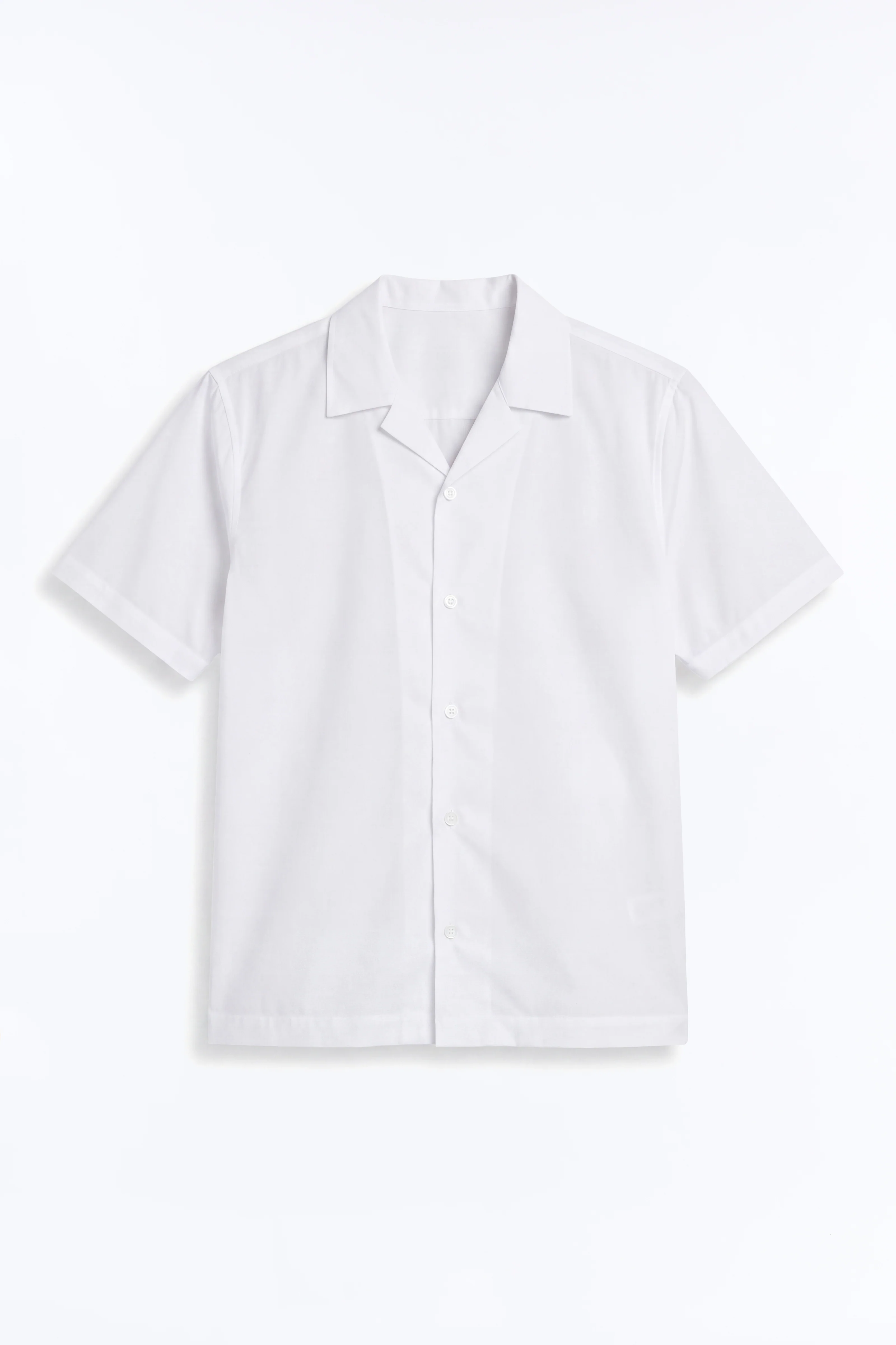Maison Tailored Wrinkle Free Cuban Collar Shirt - White - Image 5
