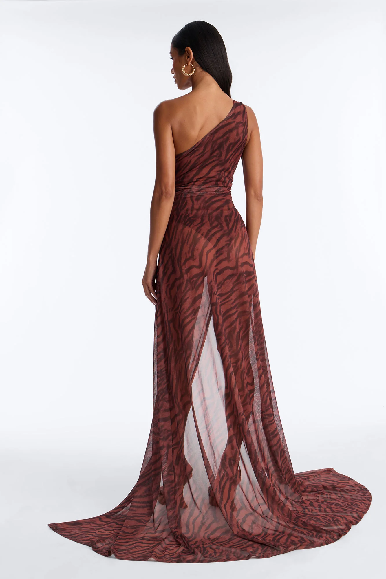 Makena Mesh Maxi Dress - Brown/combo - Image 6