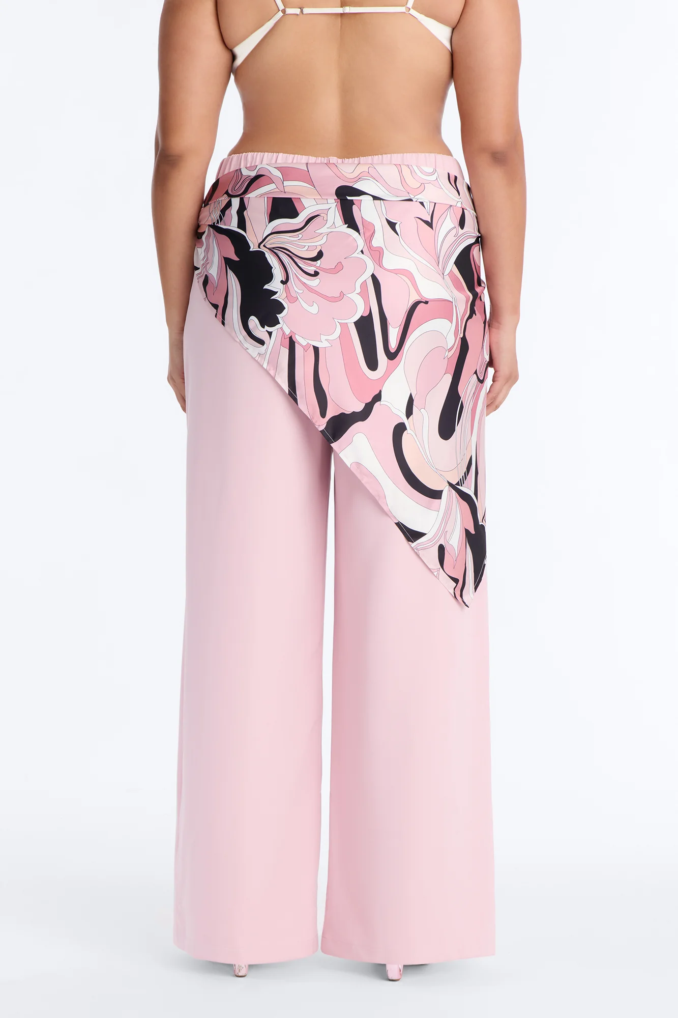 Malibu Days Scarf Belted Trouser Pant - Mauve/combo - Image 8