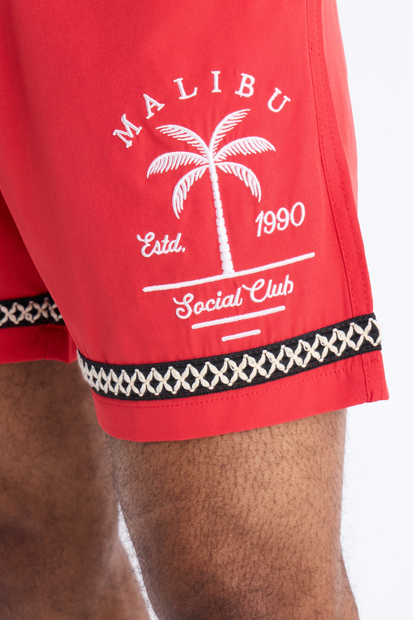 Malibu Social Club Swim Trunk 7″ - Red - Image 4