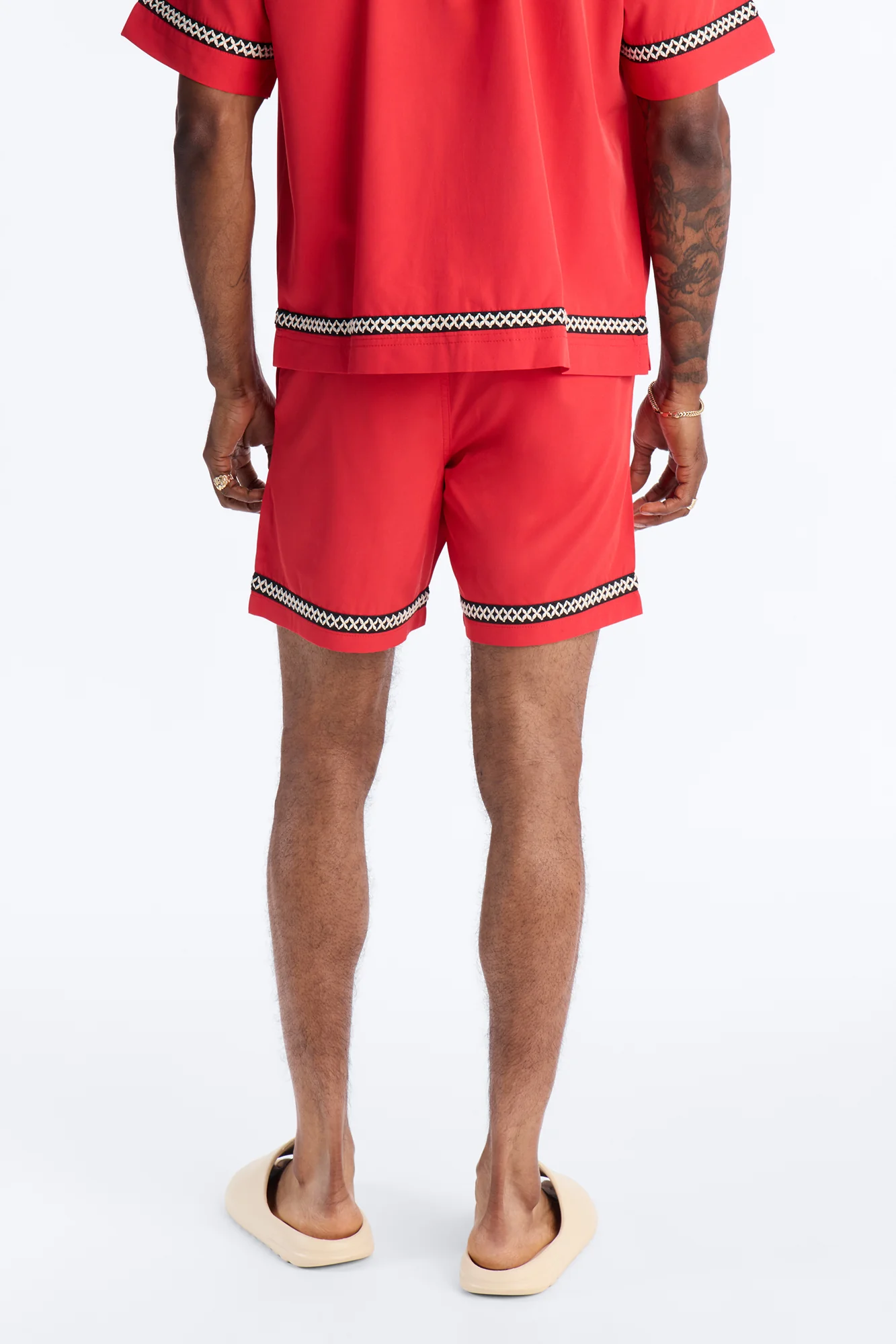 Malibu Social Club Swim Trunk 7″ - Red - Image 5