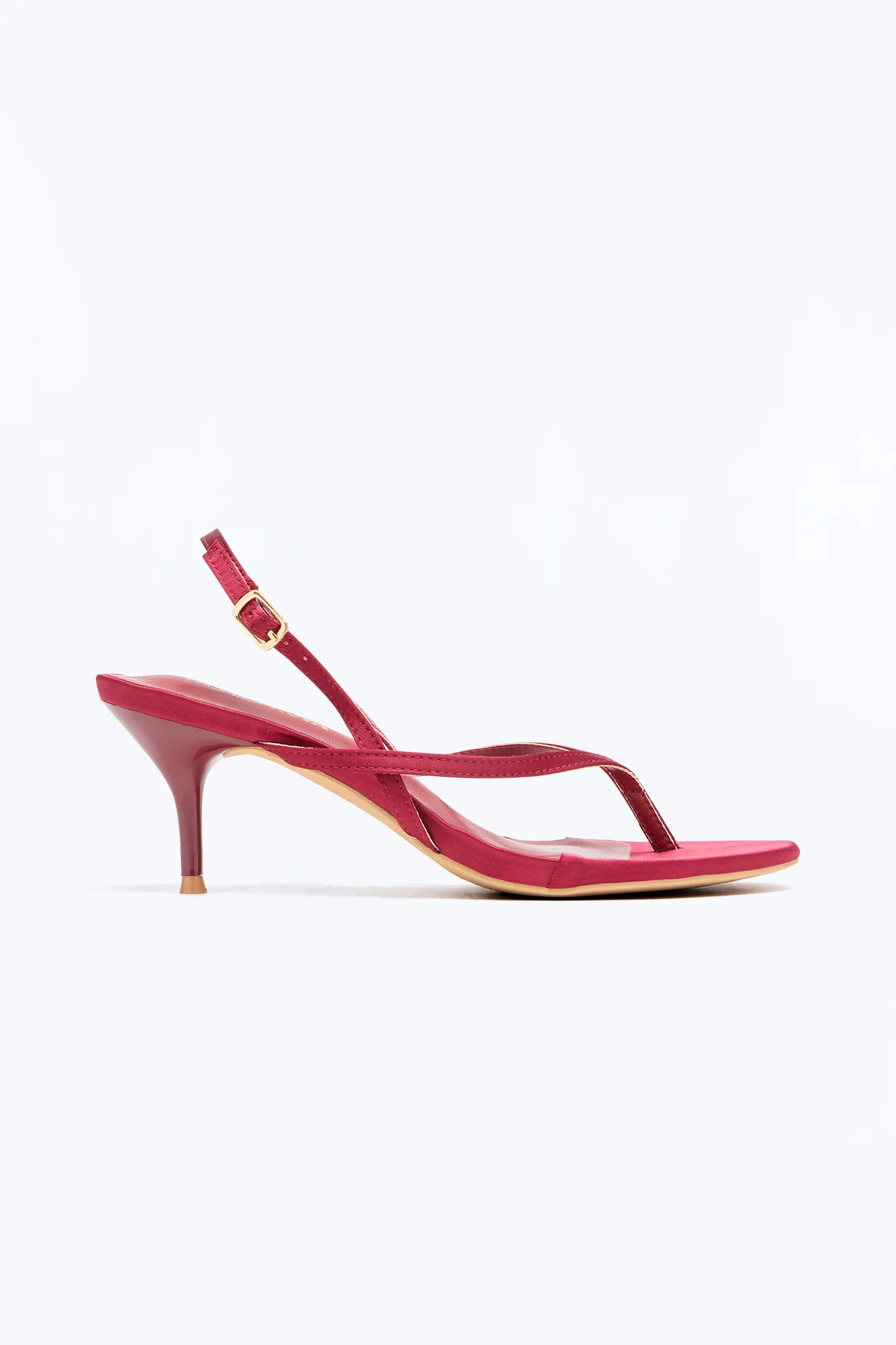 Manifest Thong Slingback Heels - Wine - Image 4