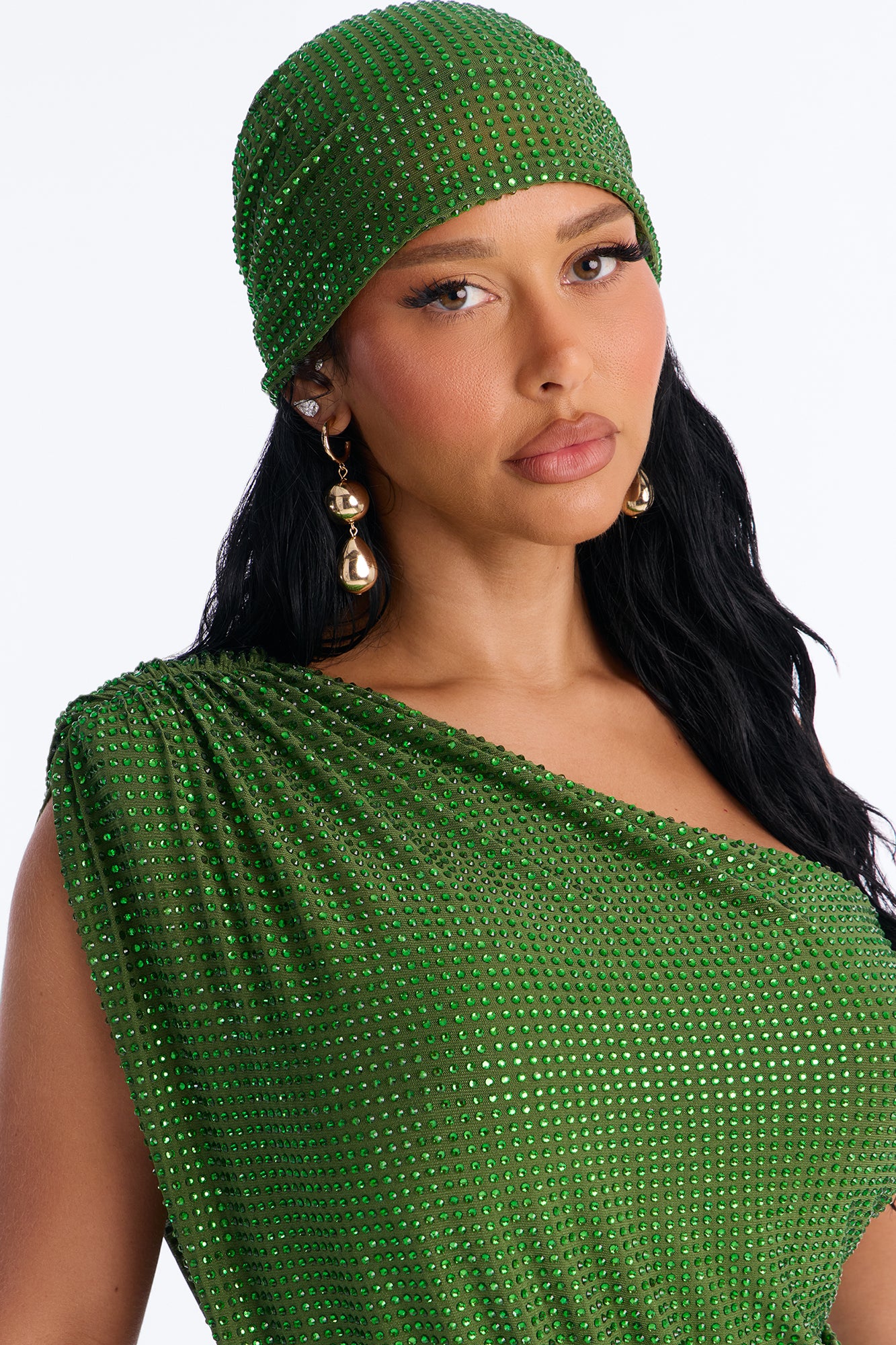 Marbella Rhinestone Mini Dress Set - Green - Image 3