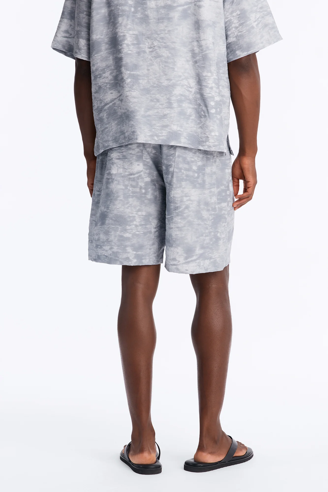 Marble Wash Relaxed Short - Grey/combo - Image 4