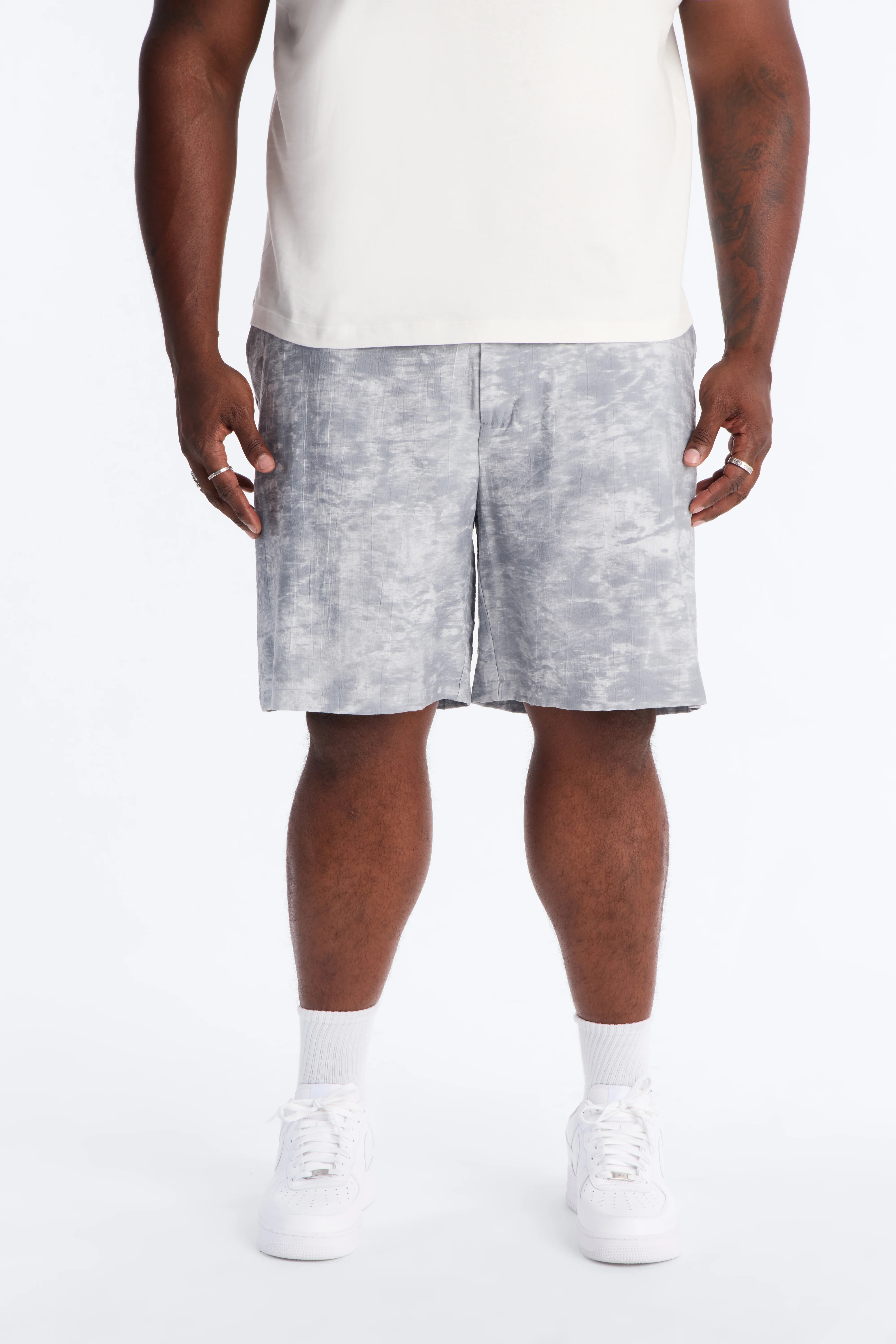 Marble Wash Relaxed Short - Grey/combo - Image 6