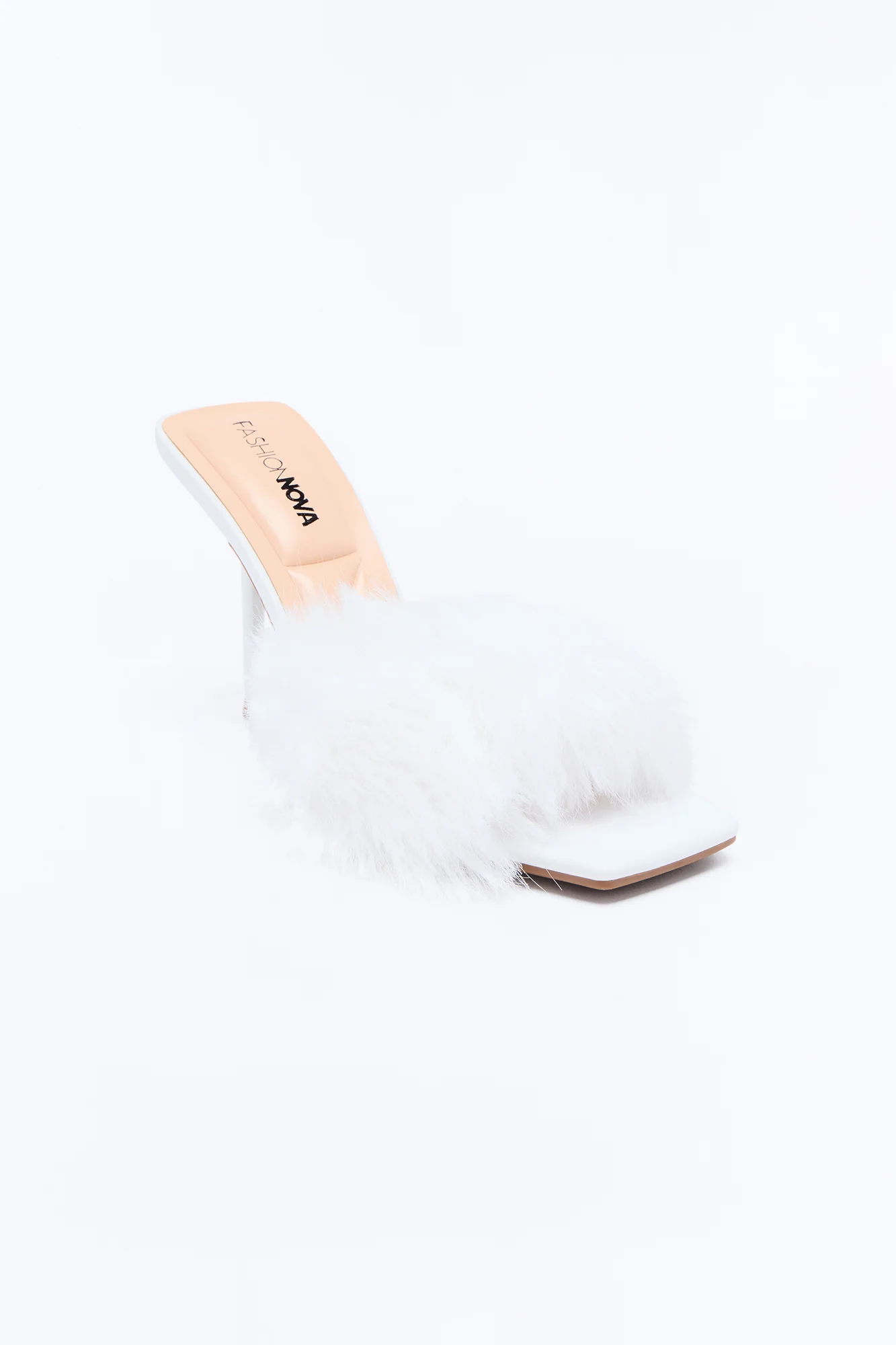 Margaret Fur Trim Heels - White - Image 4