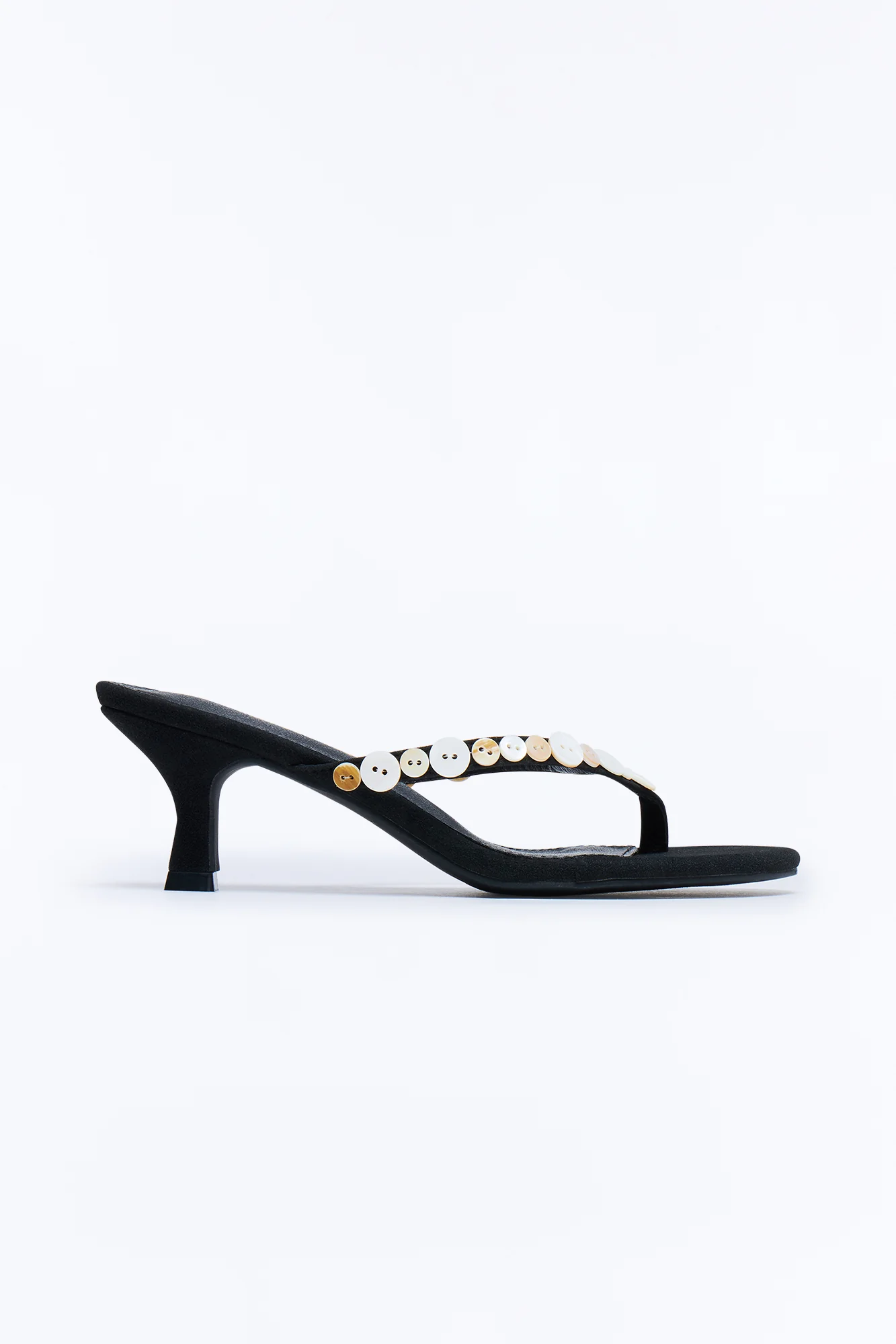 Mariako Thong Kitten Heels - Black - Image 3