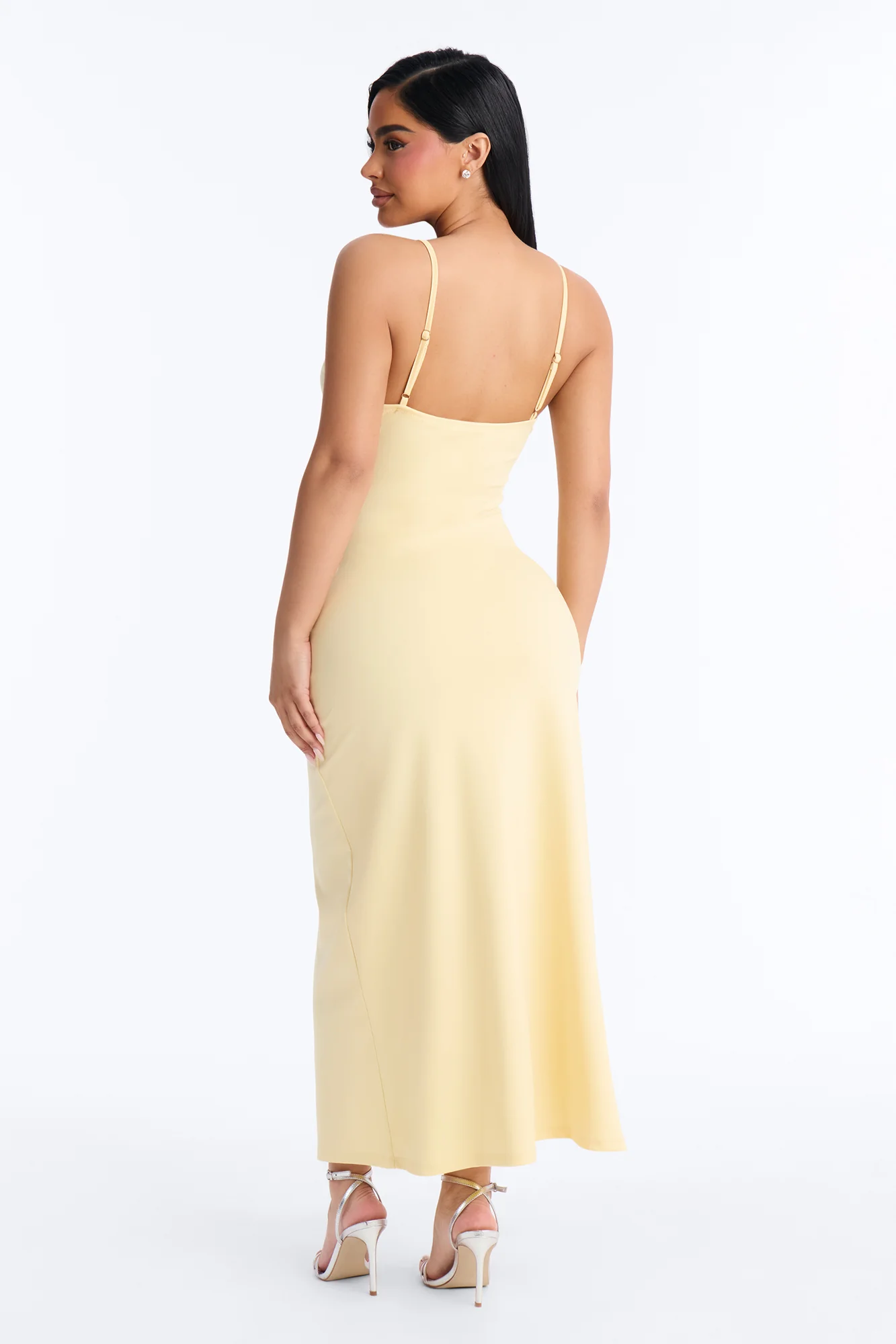 Mariana Lace Trim Midi Dress - Yellow - Image 4