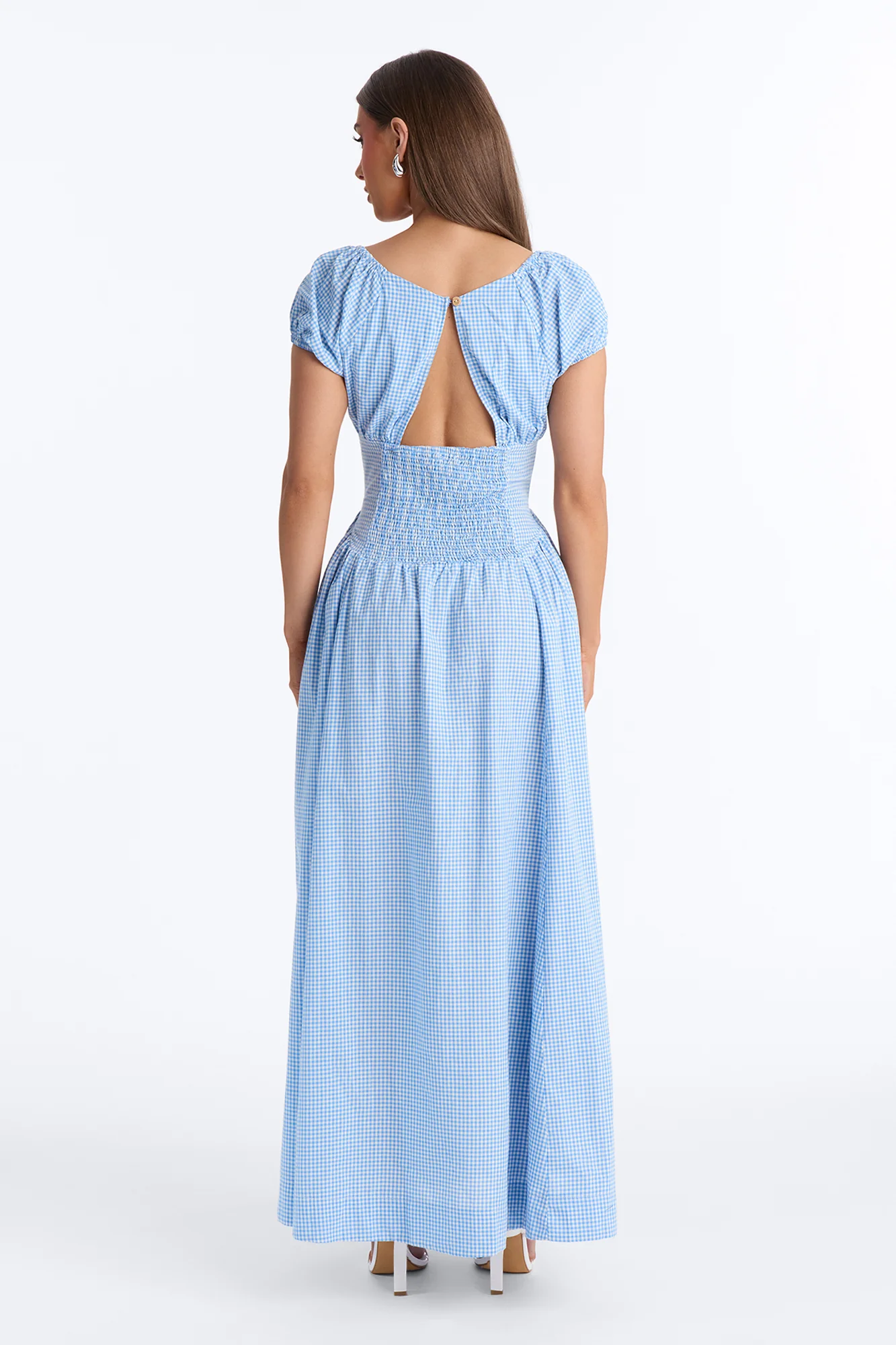 Maribelle Puff Sleeve Maxi Dress - Blue/combo - Image 4