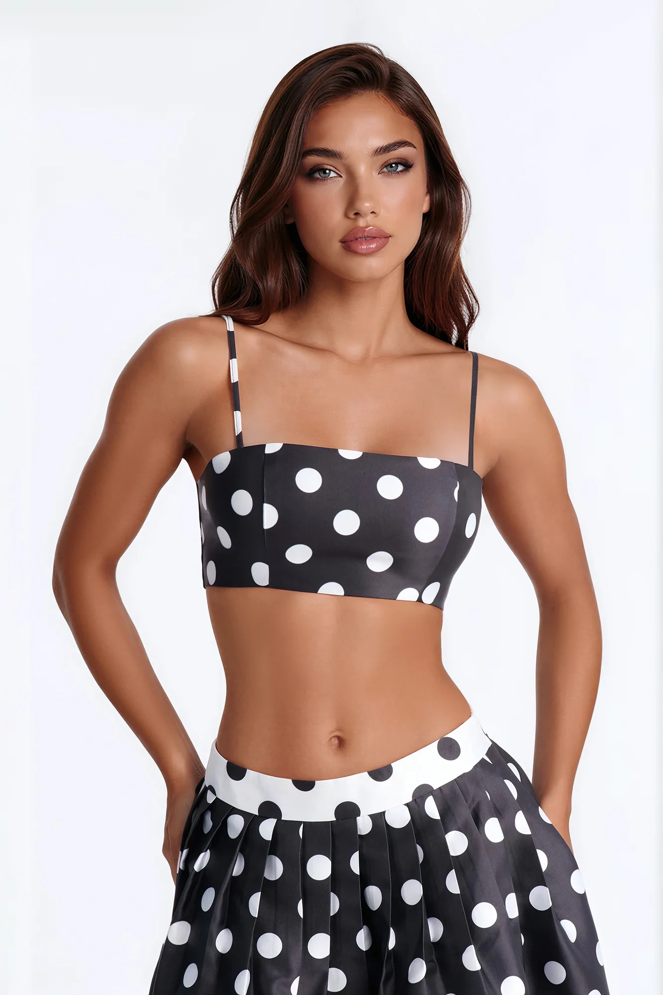 Marielle Polka Dot Top - Black/White - Image 2
