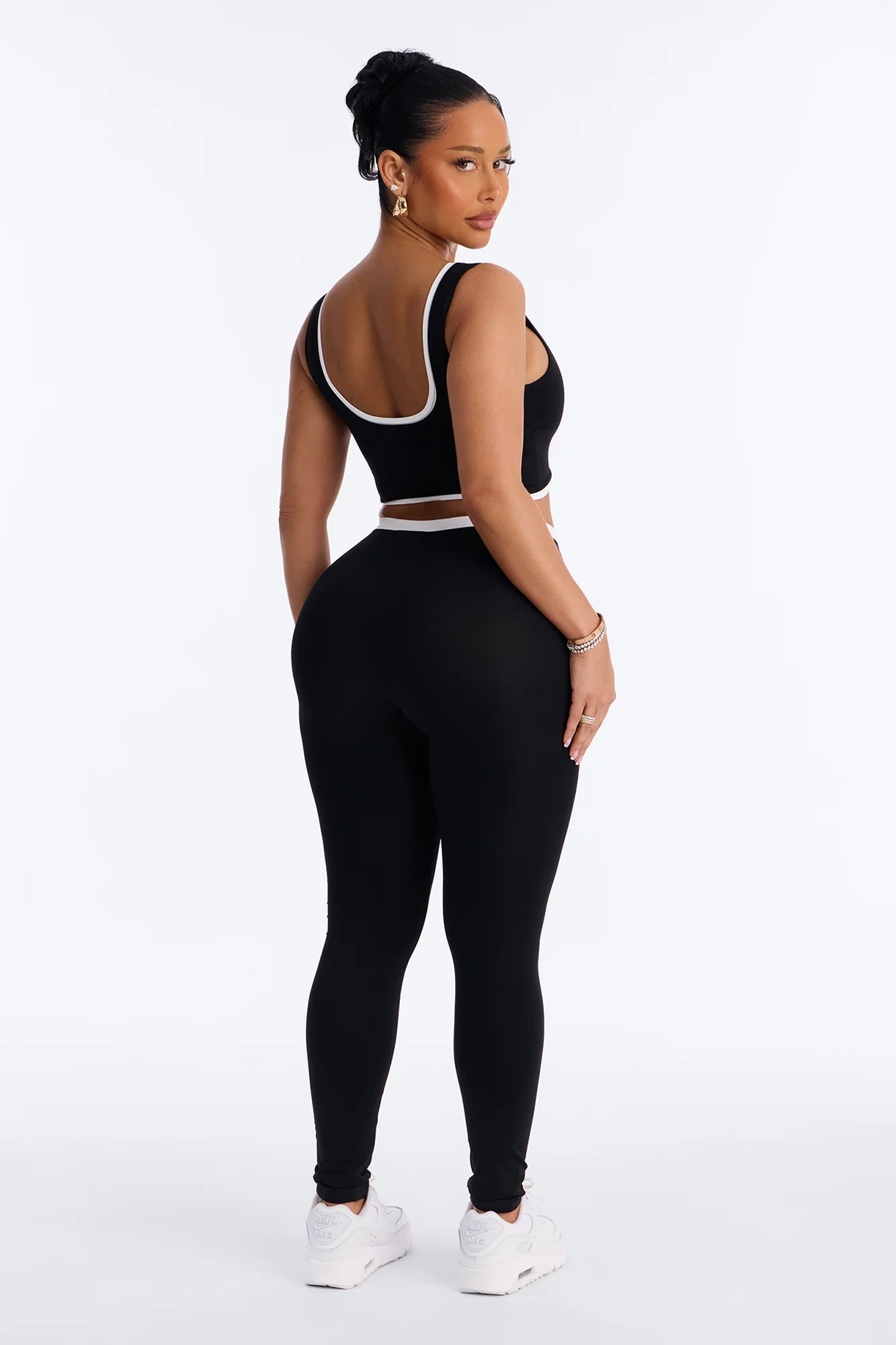 Marielle Sports Bra Legging Set - Black/White - Image 4