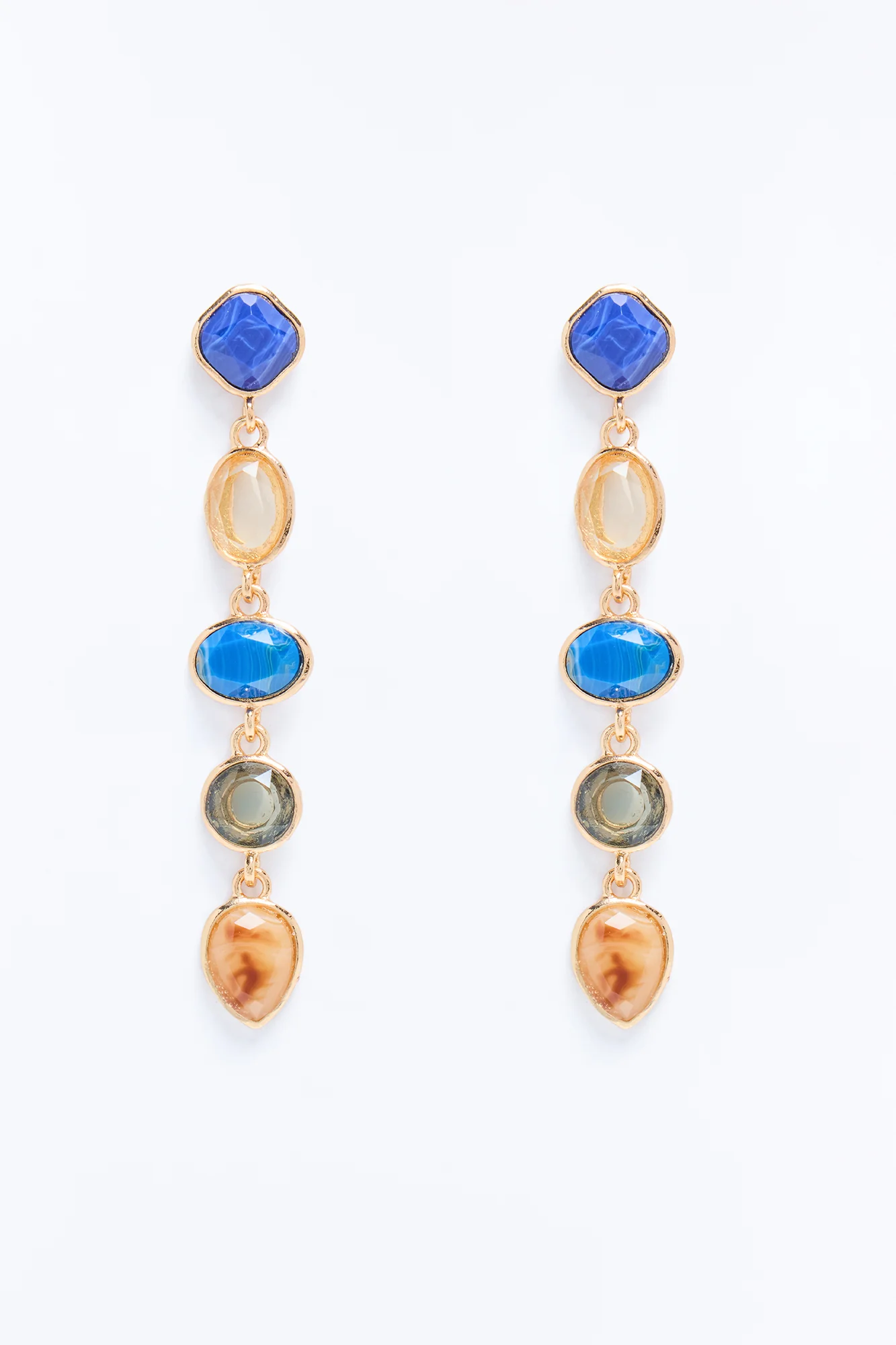 Marina Linear Earrings - Blue/combo - Image 3