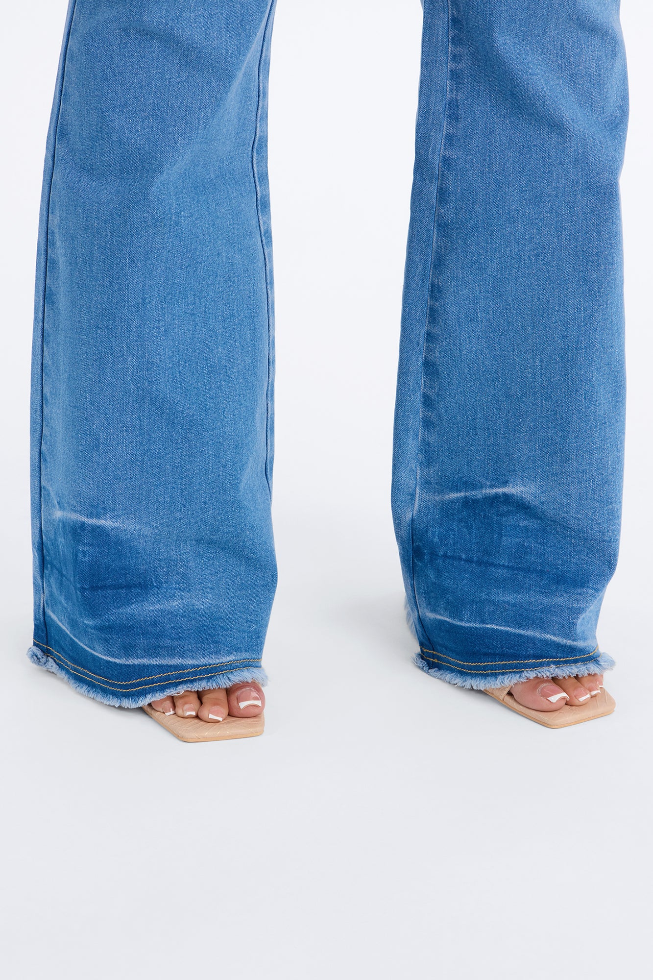 Marlow High Rise Stretch Flare Jeans - Medium Wash - Image 3