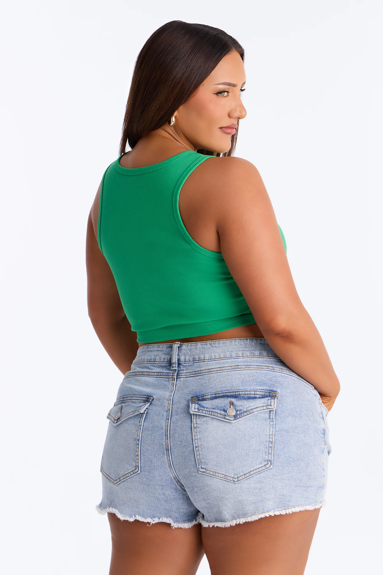 Martinis and Bikinis Ribbed Tank Top - Kelly Green - Image 8